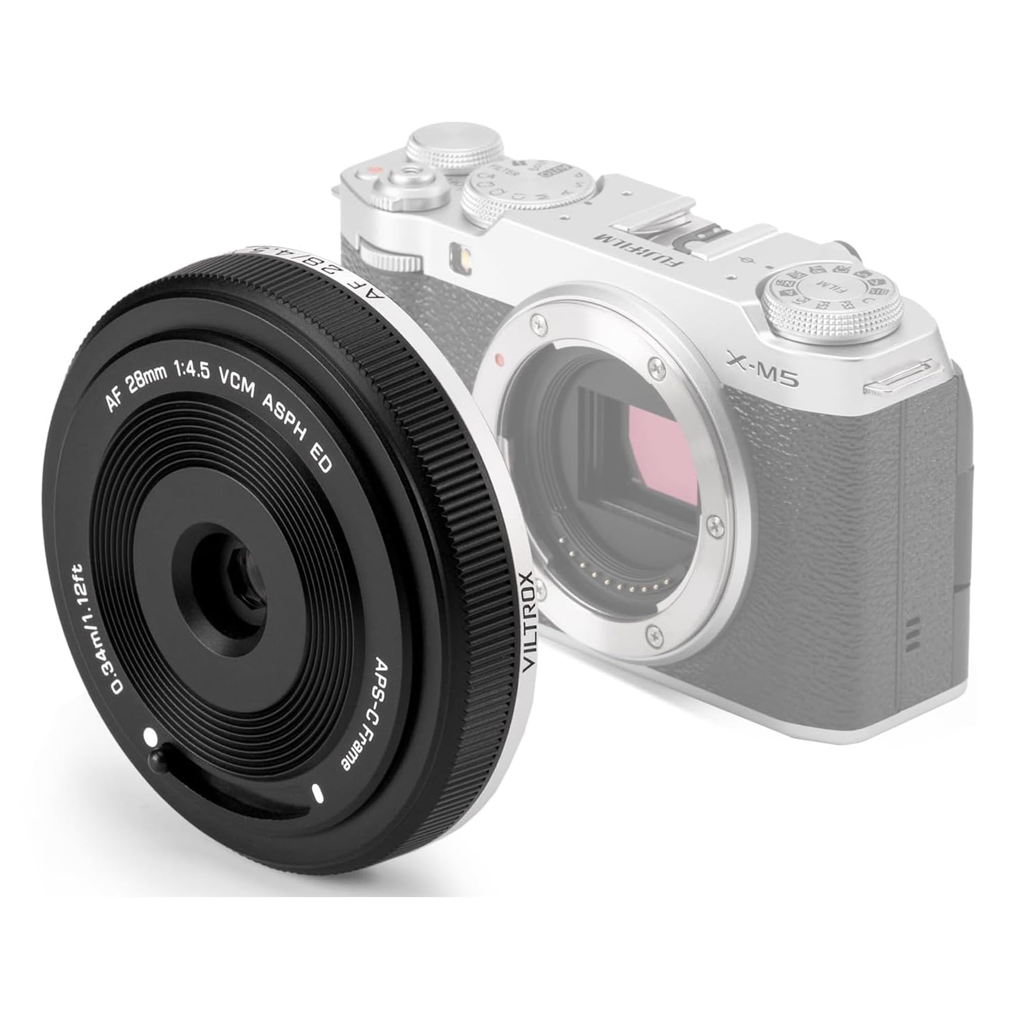 VILTROX 28mm F4.5 Pancake Lens for Fuji XF, 28mm f/4.5 Ultra-Thin Prime Wide Angle APS-C Lens for Fujifilm X-Mount