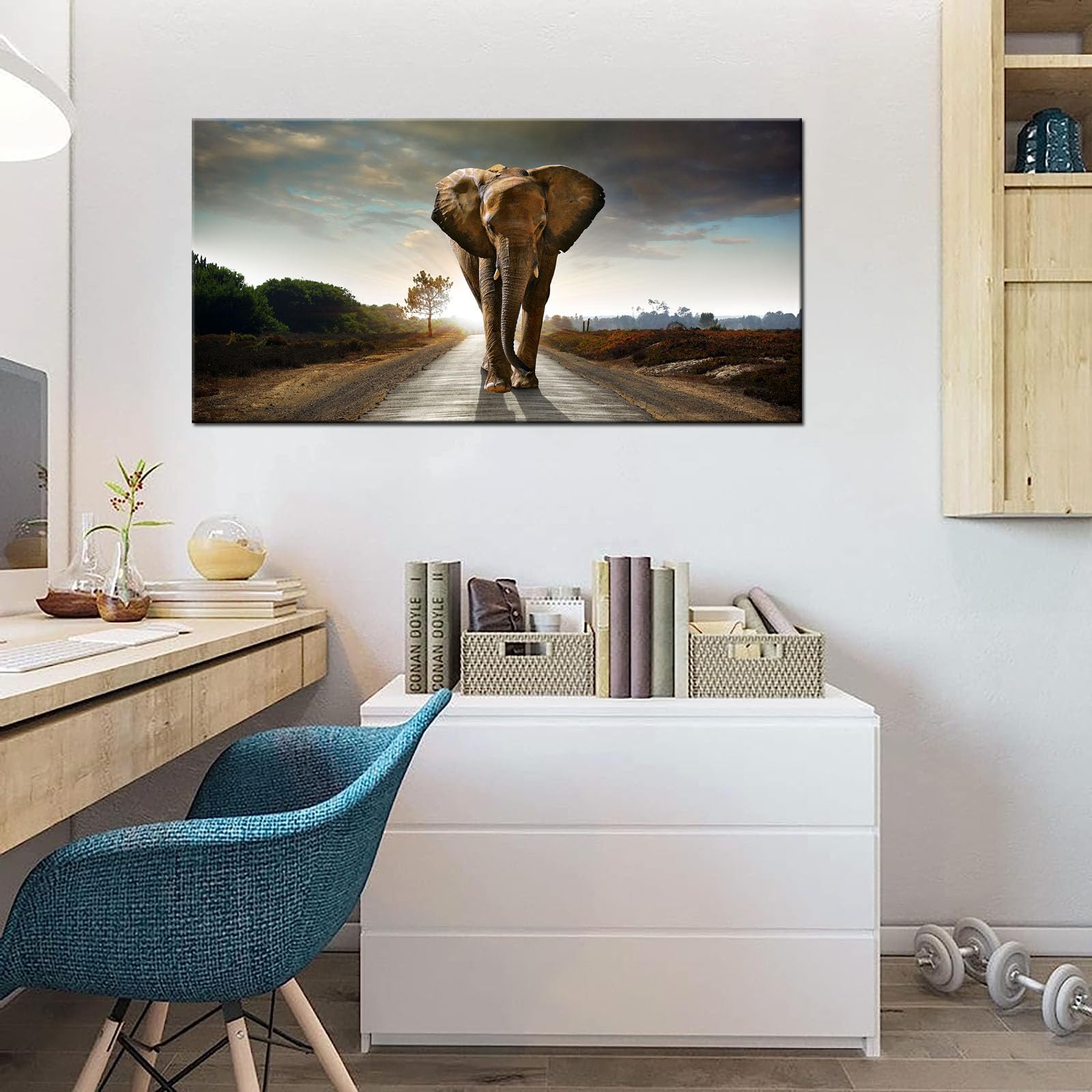 Premium AI Image | Colorful abstract painting of elephant wall art poster