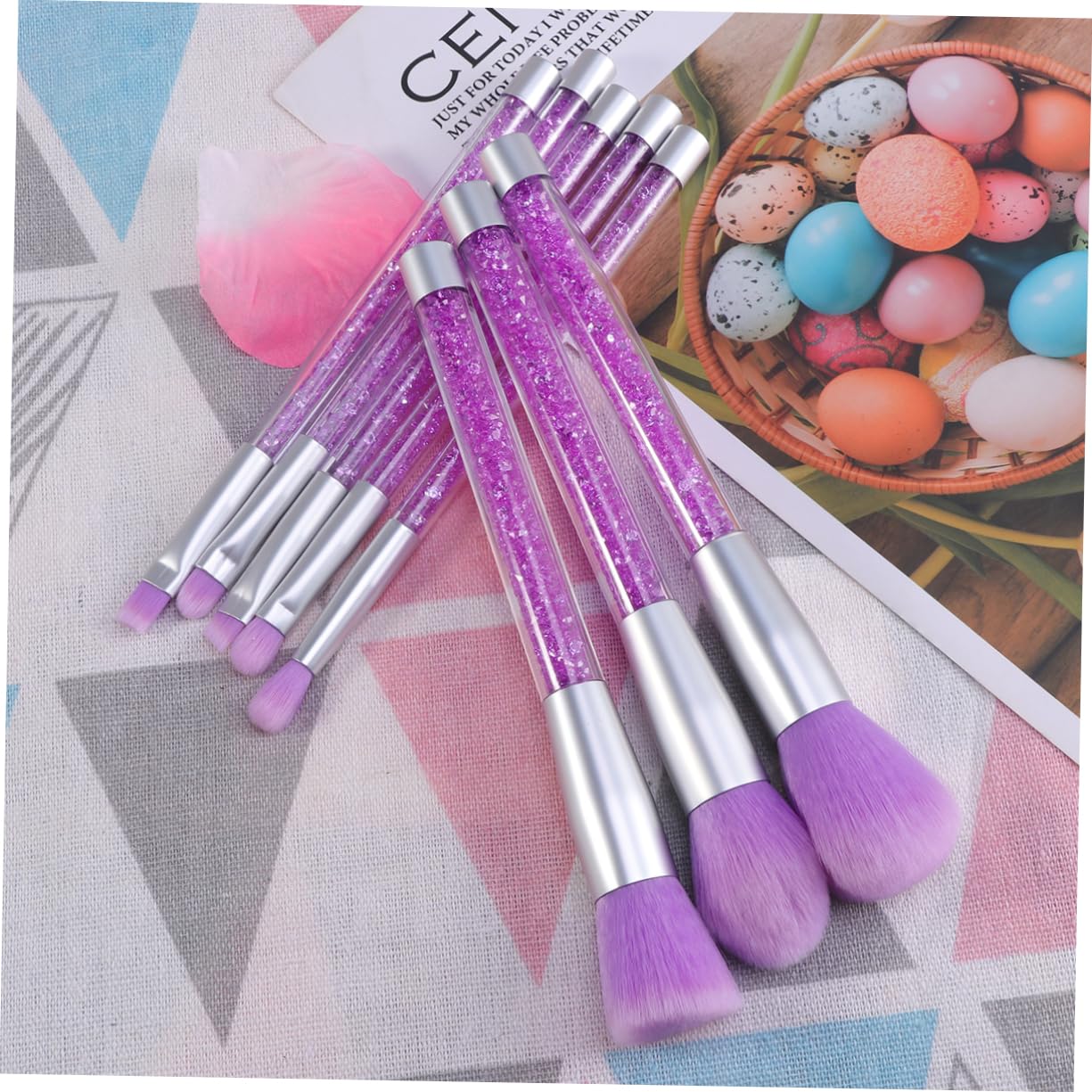 MAGICLULU 16 Stücke Make-up Pinsel Mit Strass Griff Frauen Schönheit Make-up-tool Kit Natürlichen Look Für