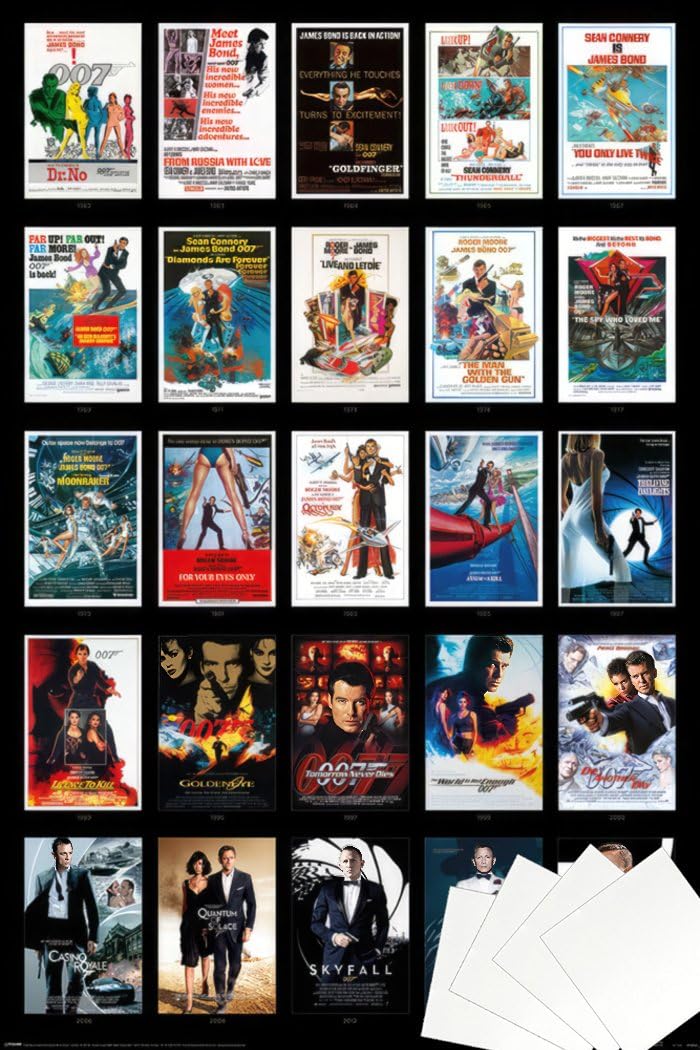 Amazon.com: James Bond - 007 - Movie Poster Checklist (25 Regular