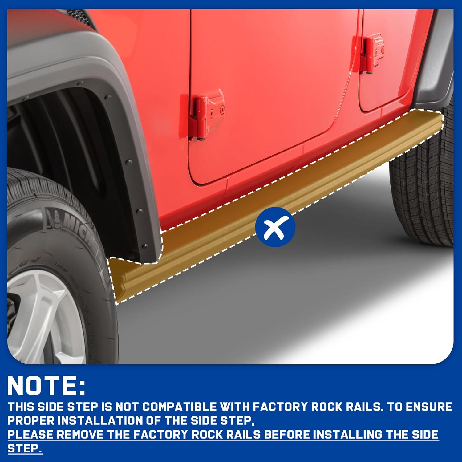 Running Boards Compatible with 2018-2026 Jeep Wrangler JL 4 Doors, Two-Stair Side Steps Truck Nerf Bars, Wrangler JL Side Steps Truck Step Bars Made with Carbon Steel.