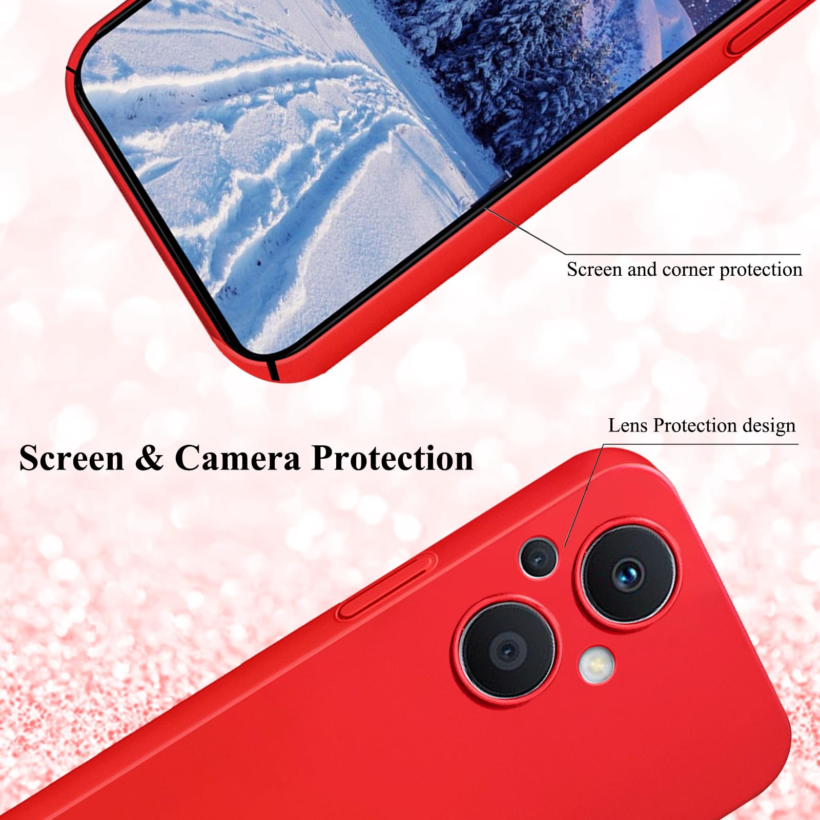 YANJIEER ESONG Cover Antiurto per ONEPLUS NORD N20 5G,OPPO A96 5G/Reno7 Z 5G/7 LITE, Custodia Armor di Militare, Scorrevole Fotocamera Proteggi, Magnetica Anello Supporto,Hard PC&TPU Bumper Case Nero