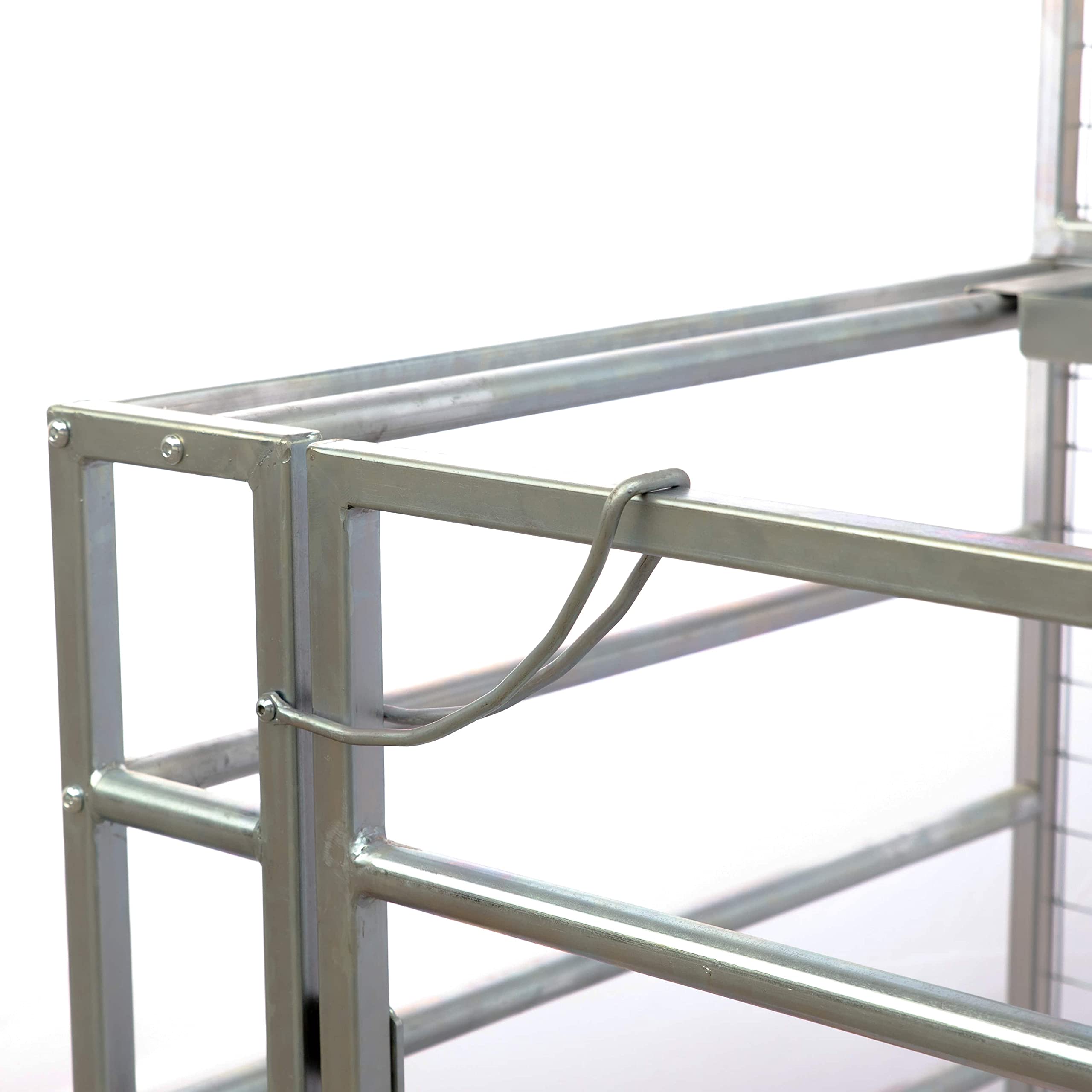 Pallit Piattaforma per carrelli elevatori zincata | portata 250 kg | dimensioni 1150 mm x 1080 mm | cesto di sicurezza