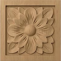 Vista 10 de Ekena Millwork ROS03X03X00DGAL Roseta cuadrada de flor de cornejo pequeña, 3 pulgadas de ancho x 3 pulgadas de alto x 5/8 pulgadas de largo, aliso