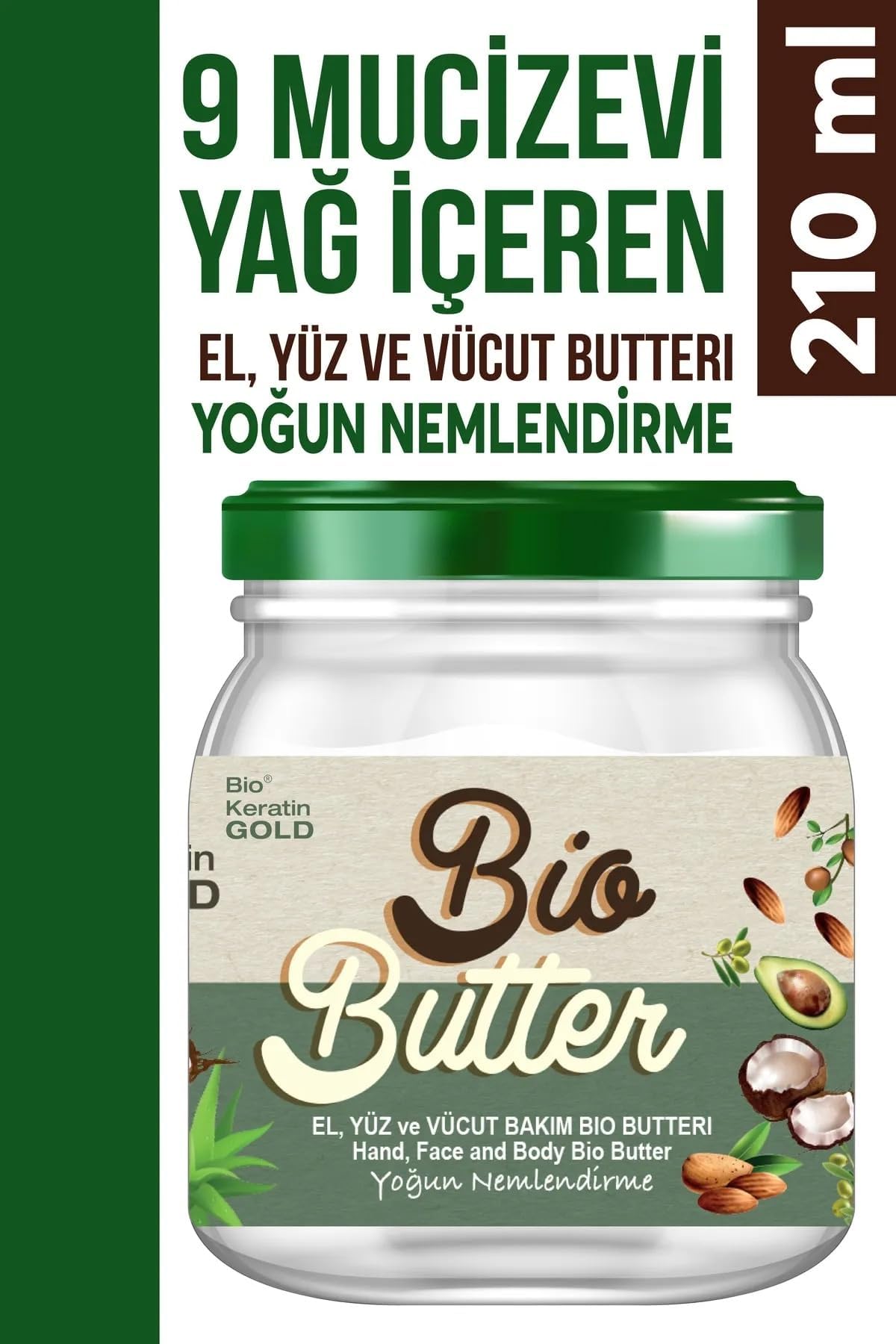 Bio Keratin Gold Butter Cilt Bakım Kremi 210 Ml Cam Kavanoz