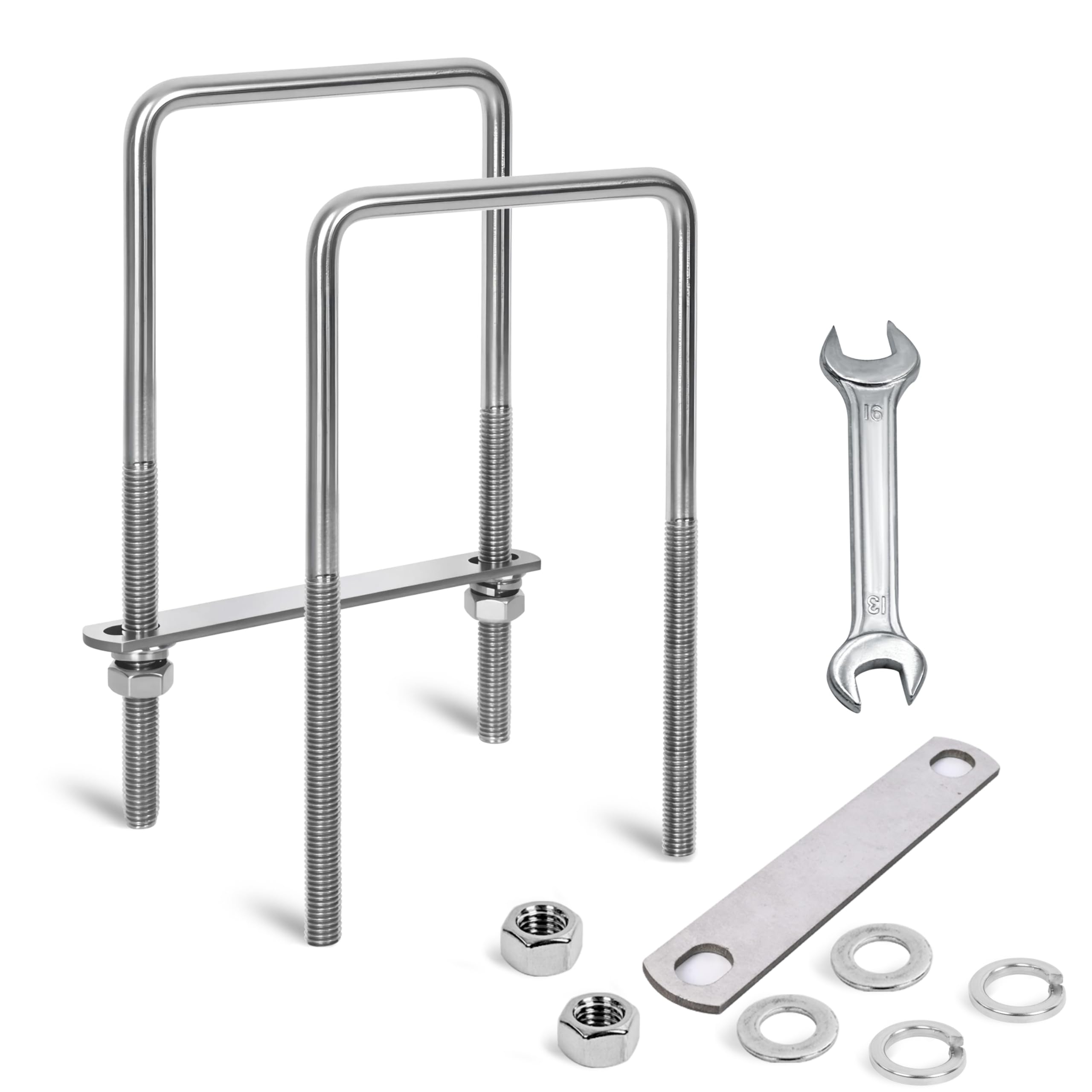 M8 Stainless Steel U-Bolts - 4 Sets, FREE SHIPPING -12 M8 Stainless Steel U-Bolts - 4 Sets, FREE SHIPPING -12