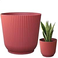 Cachepot Talin Vinho 2,5L 16cm x 15cm de Polipropileno Duro e Resistente, Compativel com Sistema Autoirrigável - Vaso Decorativo Elegante para Plantas - Top Garden