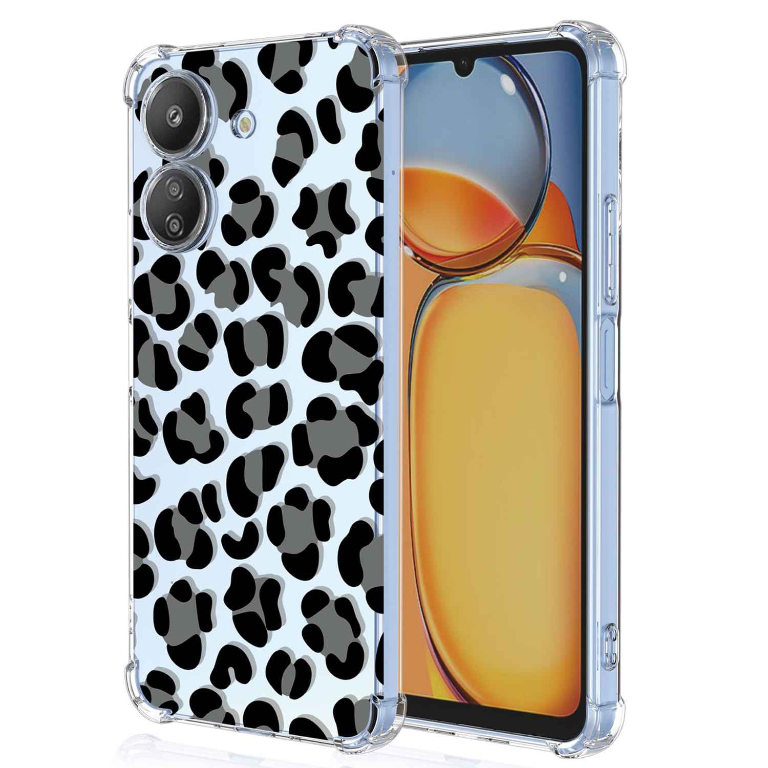 JNERBUYI Cover Protettiva per Xiaomi Redmi 13C 4G/ Xiaomi Poco C65, Custodia per Telefono Antiurto, Guscio Elettrolitico Squisito, Cover Bumper Glitterata per Ragazze. Nero