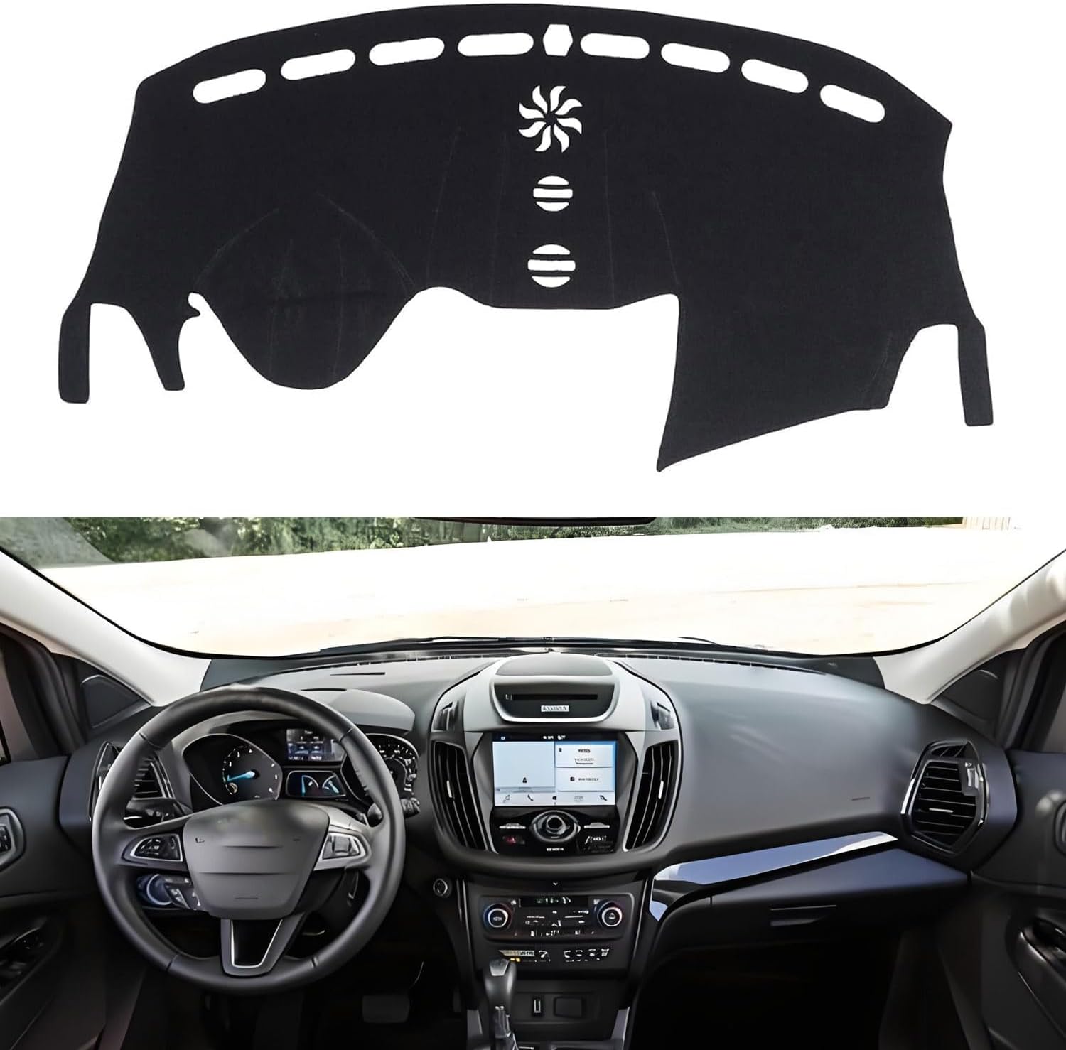 IIKSDII Dashboard Cover Mat for Ford Escape (2014–2019)