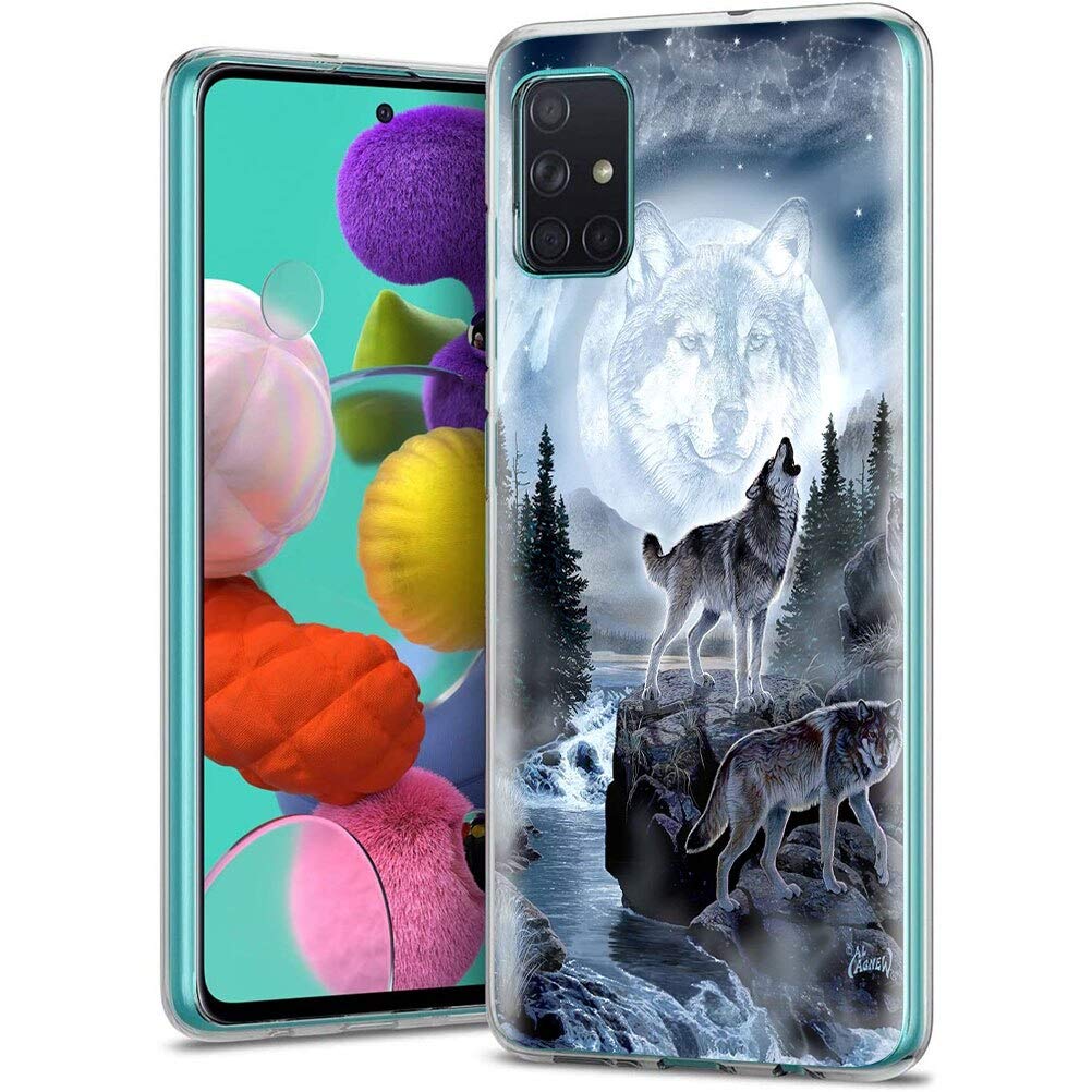 Eouine for Samsung Galaxy S20 FE 5G Case, Phone Case Transparent Clear with Pattern Ultra Slim Shockproof Soft Gel TPU Silicone Back Cover Skin for Samsung Galaxy S20 FE 5G, 6.5" (Wolf)