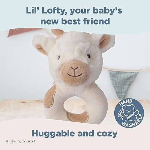 Miniatura 5 de Bearington Lil' Lofty - Sonajero de jirafa de 5.5 pulgadas, sonajeros de muñeca de bebé, sonajeros de felpa para sonajero de jirafa bebé