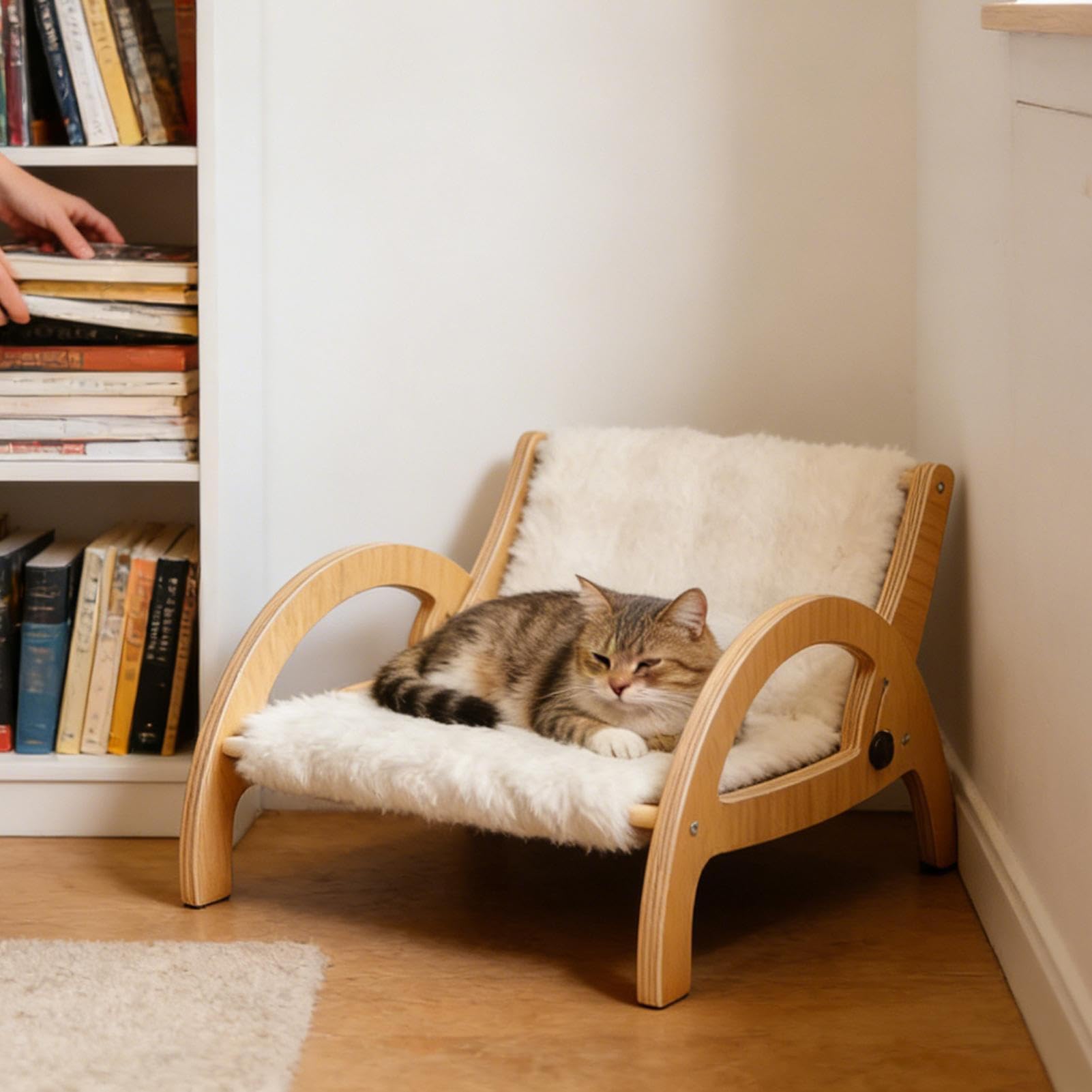 Kratzsofa Für Katzen Holzrahmen Mit Verstellbarer Rückenlehne
