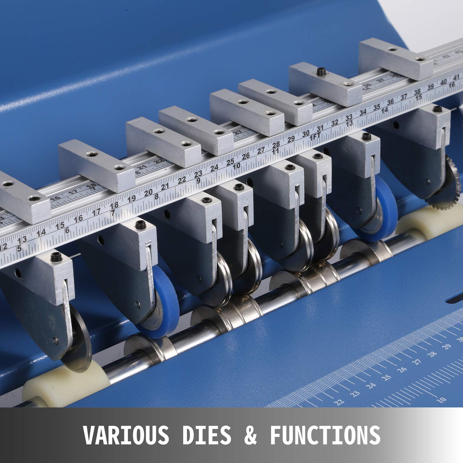 VEVOR Nouveau Machine de Pliage de Papier SG-520E, Machine électrique à rainer le papier en Métal 3-en-1 520mm 85-400g, Creaser Paper à Plier Environ 14.5 kg Rainurage Fonction de Coupe en Pointillés