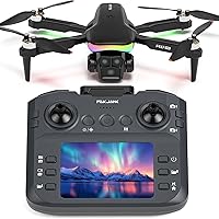 Drone con 4K Telecamera per Adulti Luce LED RGB,Schermo LCD Drone FPV per Principianti,Obiettivo