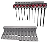 Magnetic T-Handle Hex Key Organizer Rack – Tool Holder for Harbor Freight ICON Style T Handle Wrenches – sae/metric/torx Storage Options (sae)
