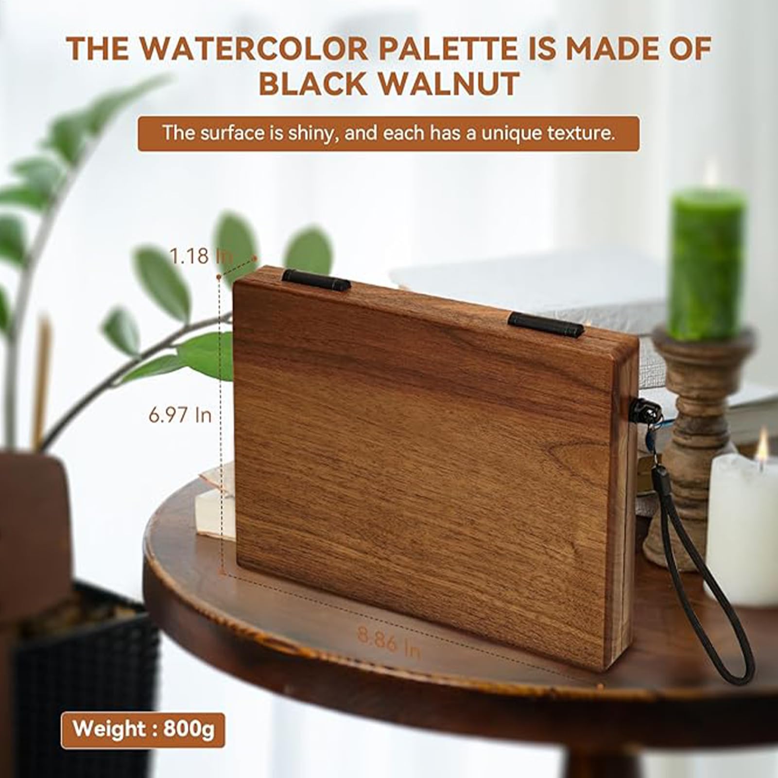 Palette Vide Aquarelle 27 Cases Boîte Mixte Peinture Bois Extérieur