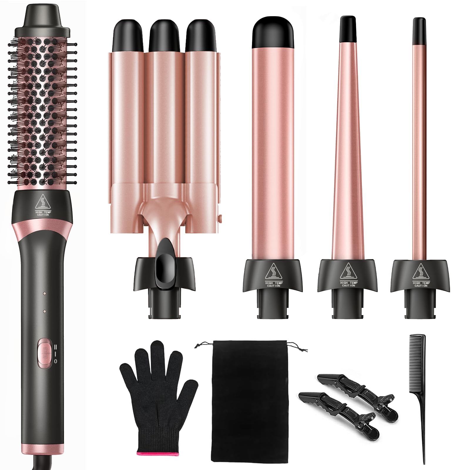 5-in-1 Curling Iron Set Curling Wand Hair Styling Tools
