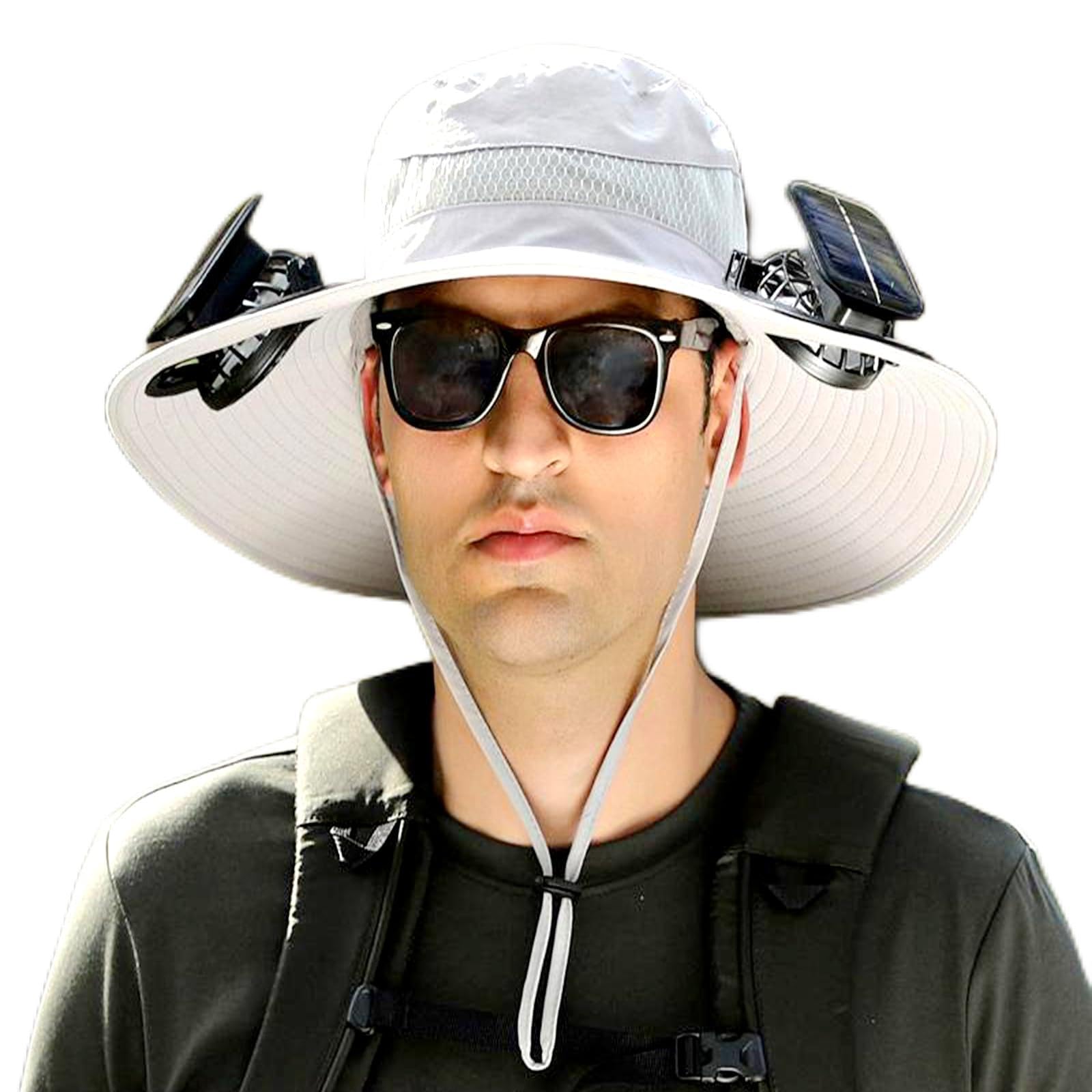 Chapeau de soleil rafraîchissant à large bord protecteur et ventilateur