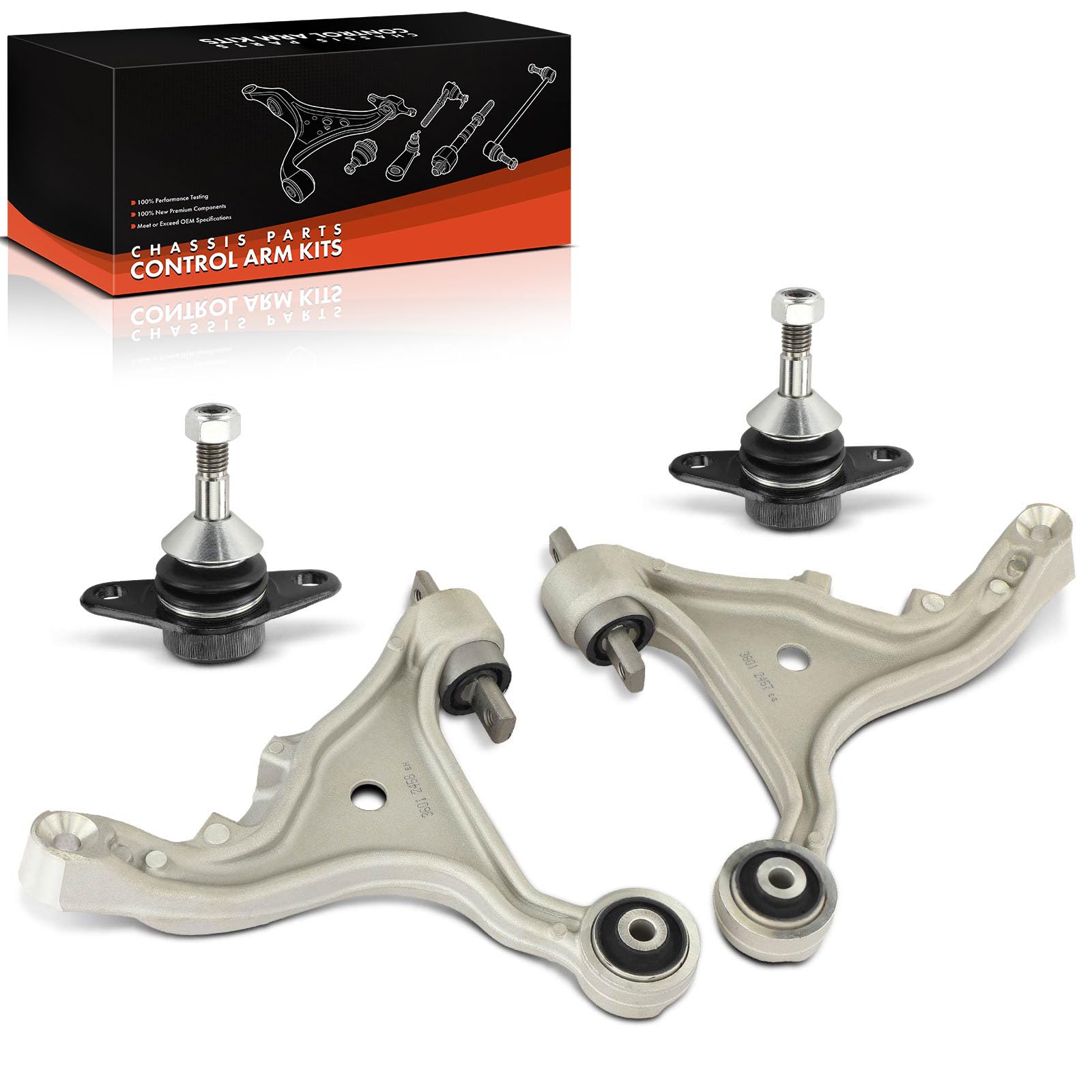Frankberg Wahacz do osi trójkątnej, kompatybilny z S60 V70 2001-2007 zestaw ramienia sterującego, zestaw 4 sztuk, zamiennik K640368