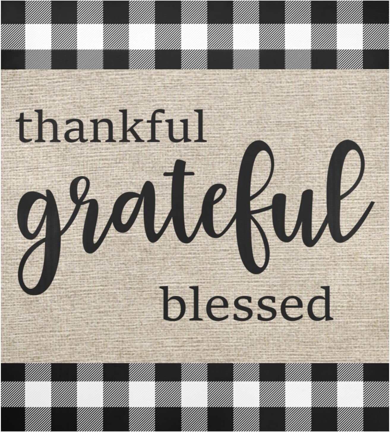 White Plaid Buffalo Farmhouse Dishwasher Magnet Cover Dishwasher Covers for The Front Magnetic Dishwasher Cover Panel Magnetic Refrigerator Cover for Kitchen Farmhouse Home - 23 X 26 in Grateful