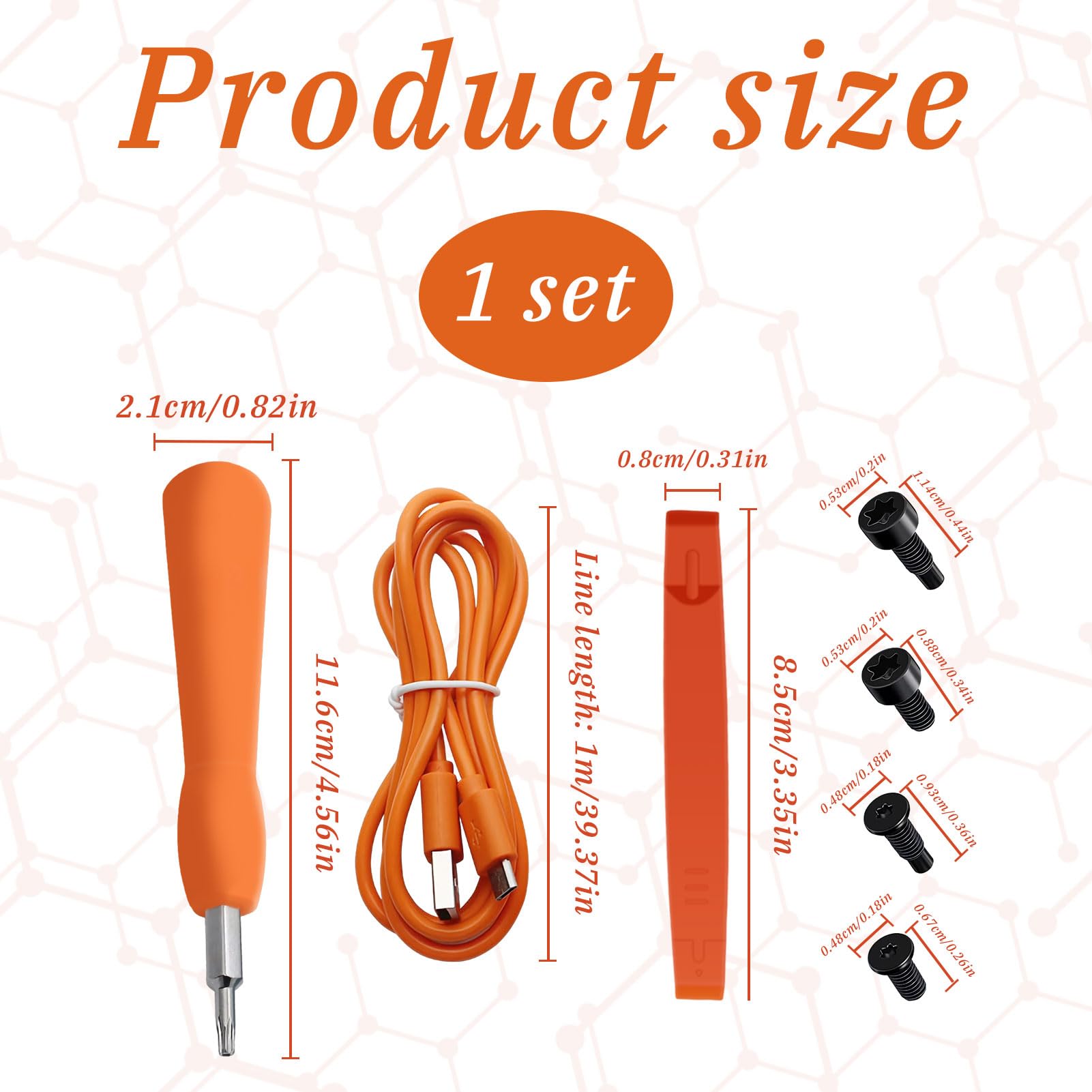 Ring Doorbell Screwdriver Replacement Kit, 1 Pcs Screwdriver with 20 Pcs Ring Doorbell Screws - Image 2