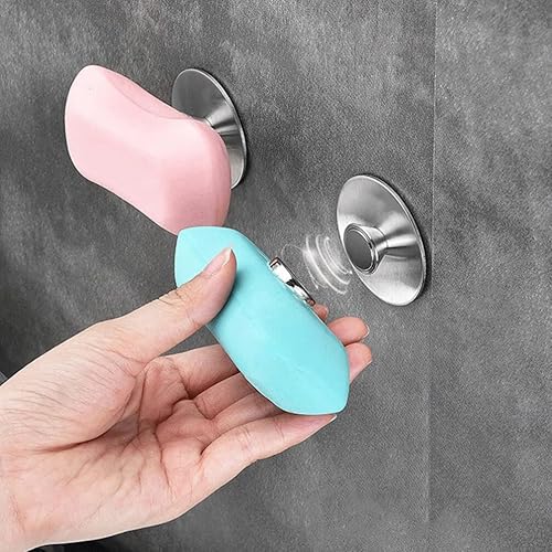 Miniatura 2 de Beavorty 1 juego de soporte de jabón montado en la pared, soporte magnético de jabón de acero inoxidable autodrenante, organizador de jabón