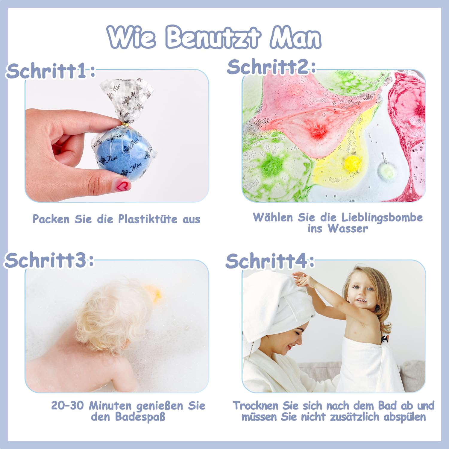Bombe da bagno per bambini, 12 bombe da bagno con giocattoli di cristallo a sorpresa all'interno, realizzate a mano, in schiuma naturale e organica, regalo di compleanno per ragazze e ragazzi