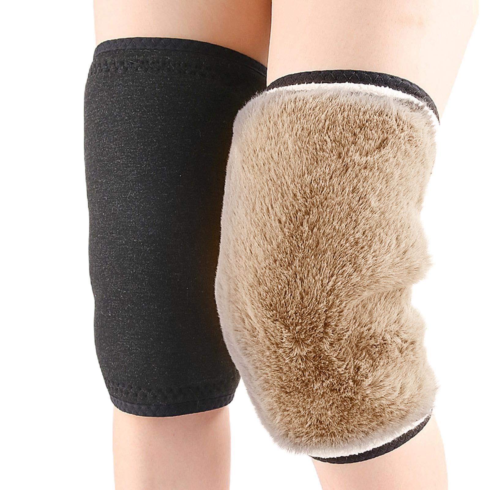 Warm Knee Pads - Knee Pads for Men, Adjustable Breathable Soft Knee Pads Leg Sleeves | Warm Thermal Winter Warmer Supplies, Double Layer Knee Joint Brace Support Pads for Running, Cycling, Skiing