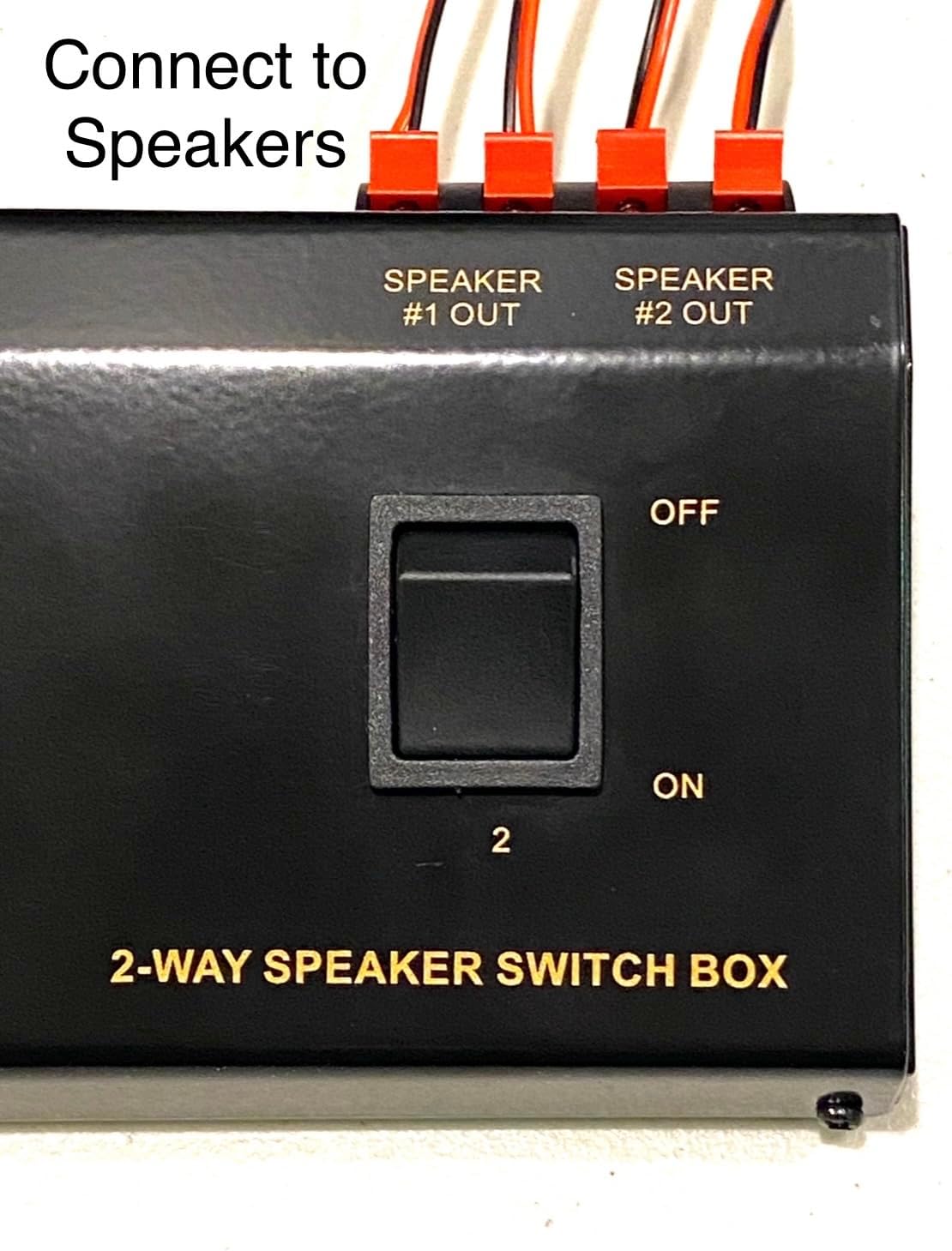 A/B A+B Switch 1 in - 2 Out 2 Way Stereo Receiver Speaker Set Selector