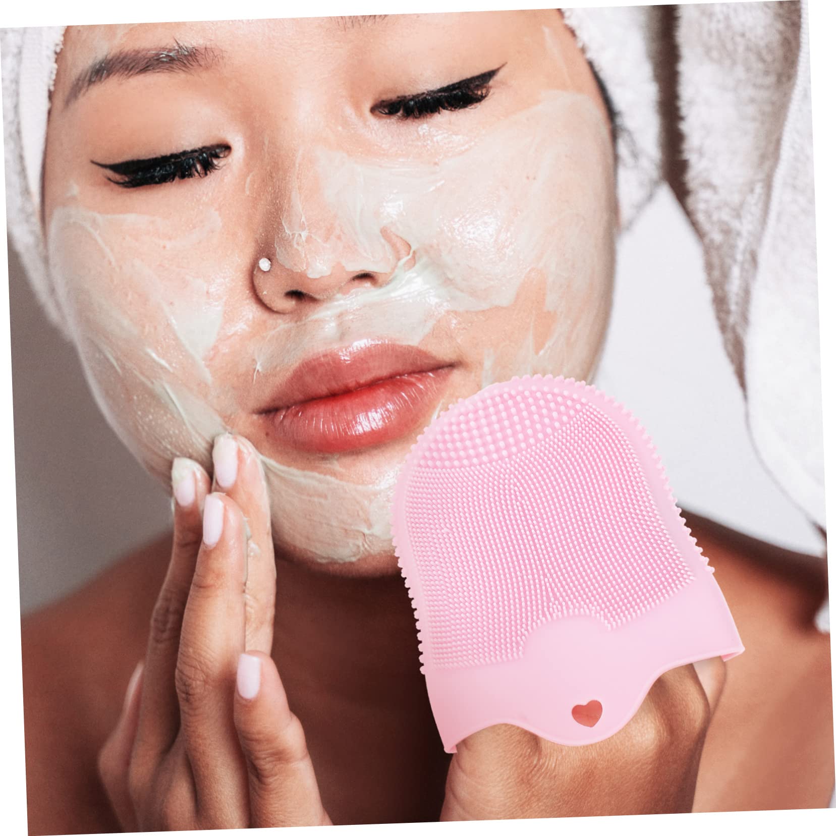 Housoutil 5stücke Silicone Gesichtsreinigungsbürste Ergonomische Peeling-bürste Mit Weichen Borsten Für Tiefenwirksame Und Sanfte Massage Für Hauttypen Lebensmittelechtes