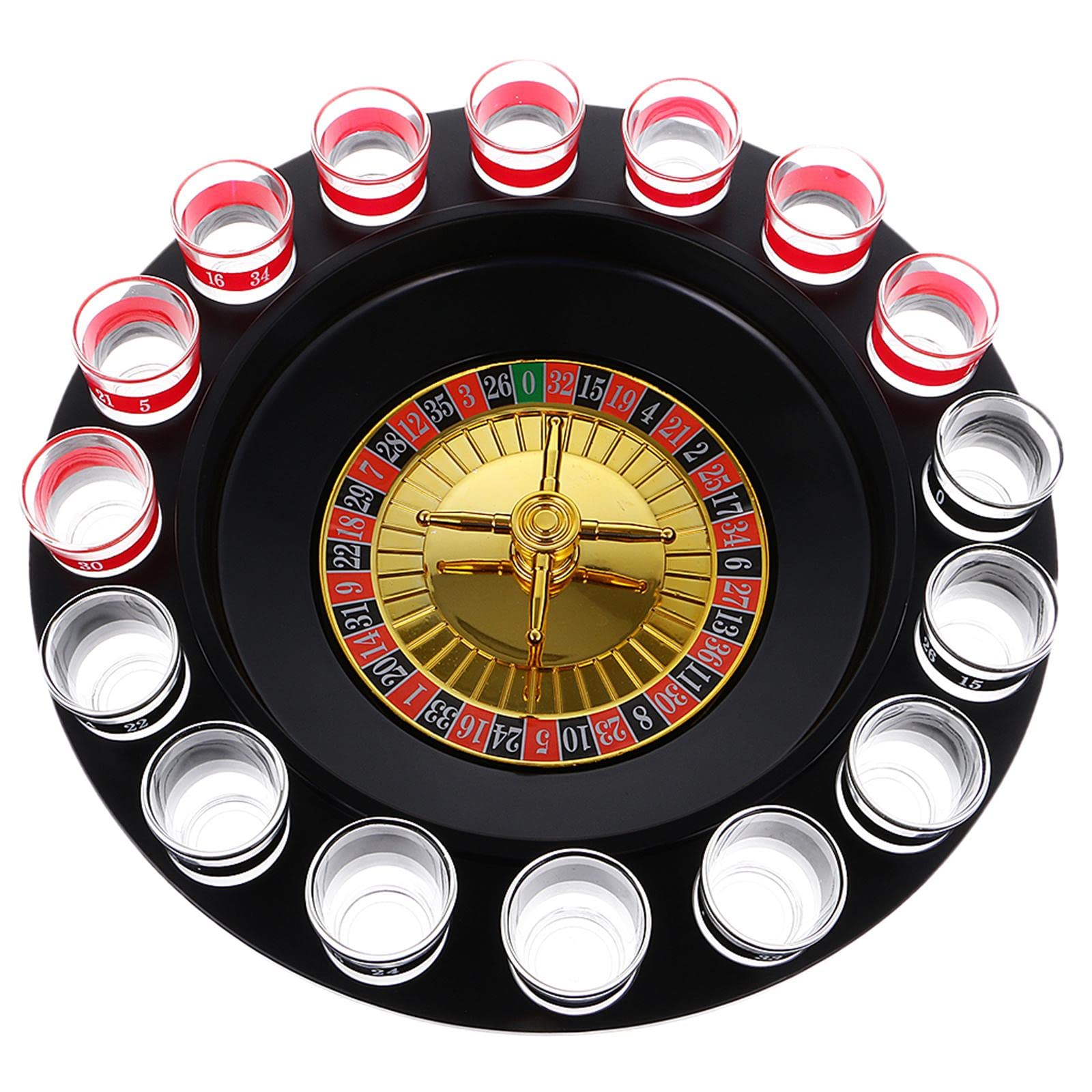 Gralara Jeu de Casino à Boire pour Adultes, Plateau Tournant Amusant pour Cadeaux de Soirées D'entreprise.