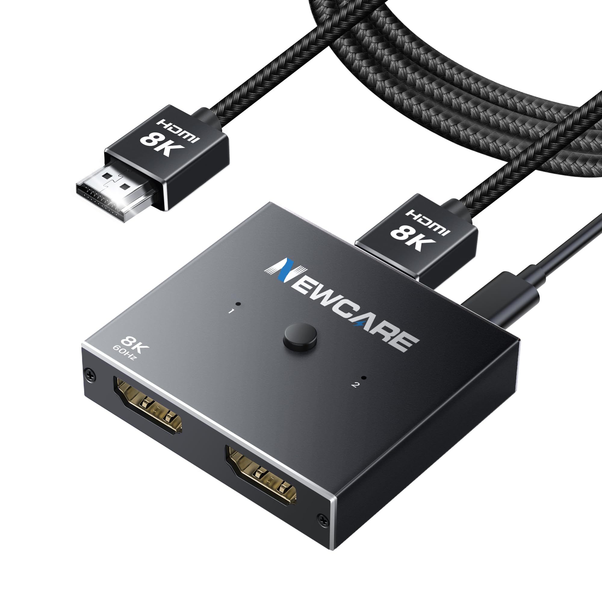 Amazon.com: NEWCARE 8K HDMI 2.1 Switch 2 in 1 Out with 2.6ft 8K