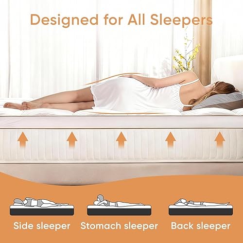 Miniatura 5 de Cubrecolchón de espuma viscoelástica tamaño Queen, espuma triturada extra gruesa de 3 pulgadas, funda de colchón 100% algodón, transpirable y