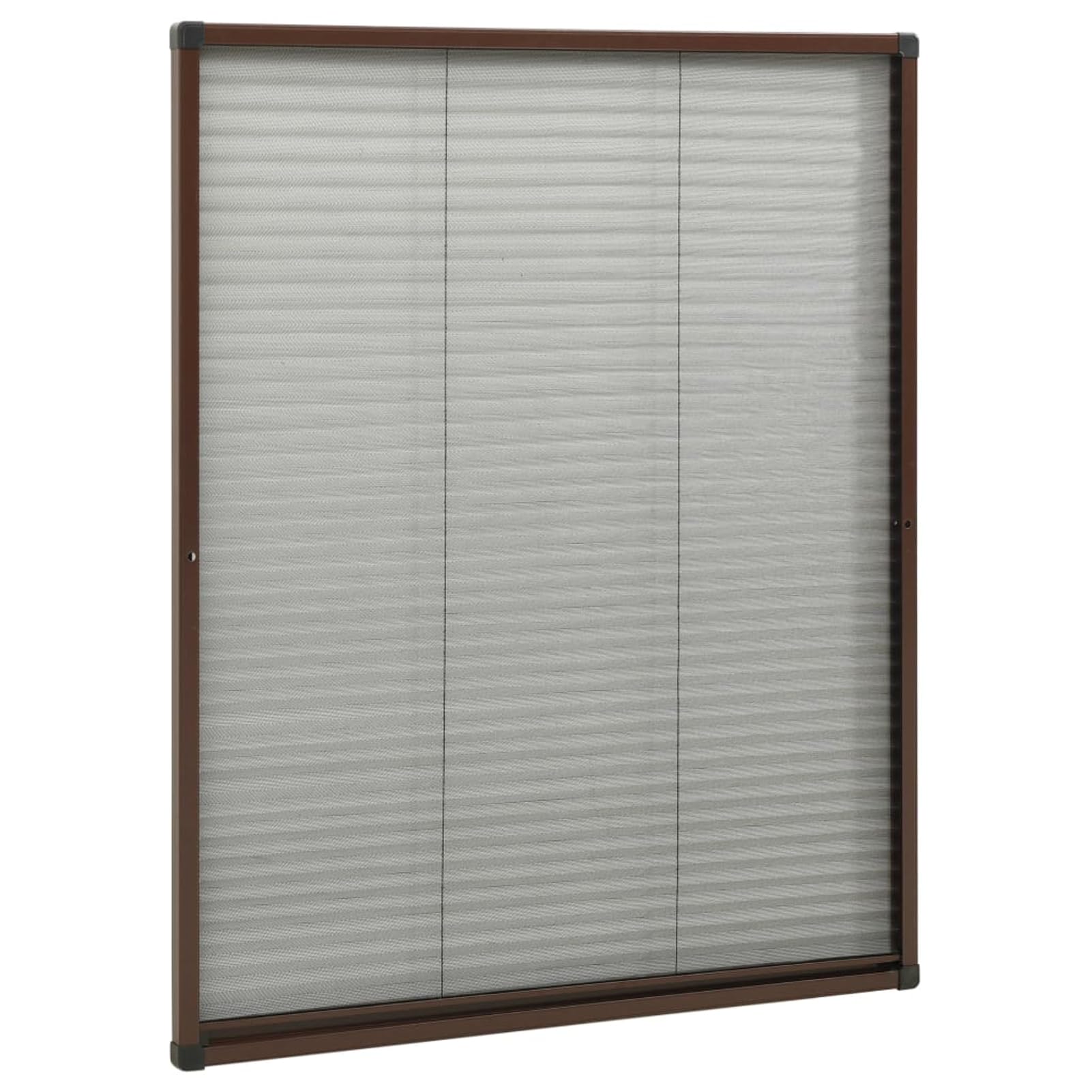 Aluminium Insektenschutzfenster für Dachfenster 80x100cm, schwarz, braun - Plisee-Insektenschutz Fensterdekoration 148654