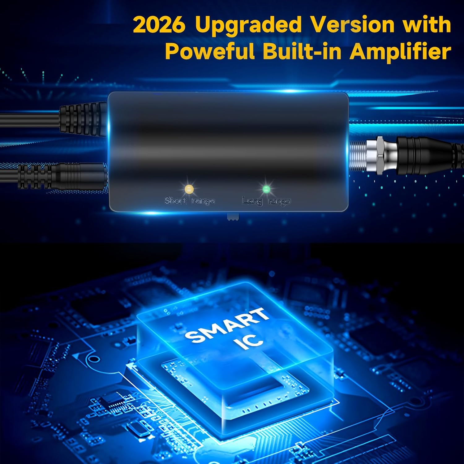 2026 Upgraded TV Antenna Indoor, 3600+ Miles Range Digital Antenna for Smart TV Indoor, HDTV Antenna for Local Channels with Amplifier, Outdoor Antenna Support 8K 4K 1080p All TVs -38FT Coax Cable 7 716oR707sCL. AC SL1500