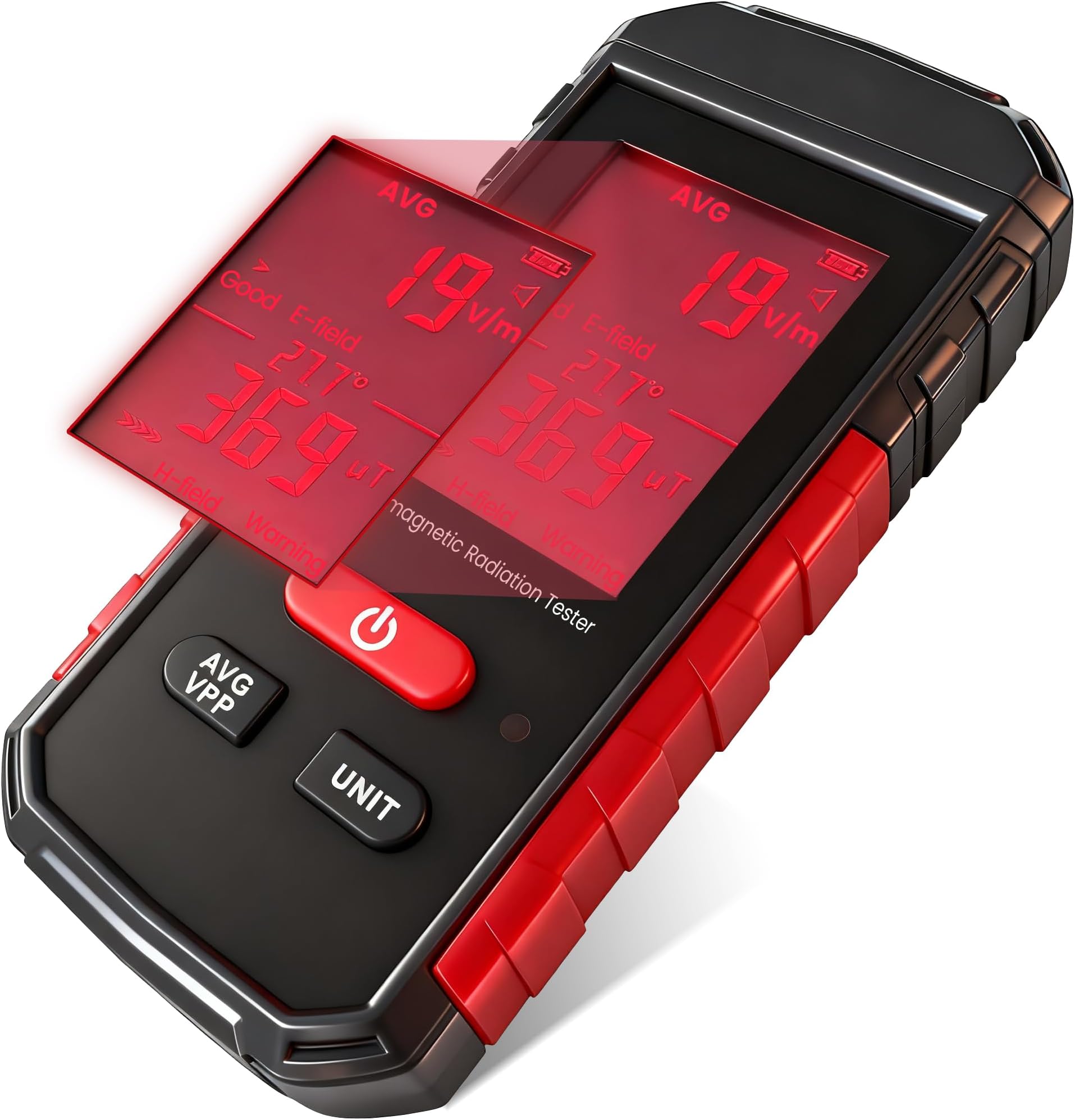 2 in 1 Electromagnetic Radiation Tester Electromagnetic Field Radiation with Sound & Light Alarm Stylish Appearance EMF Inspections for Electric and Magnetic Field Radiation (Model AMF118A)