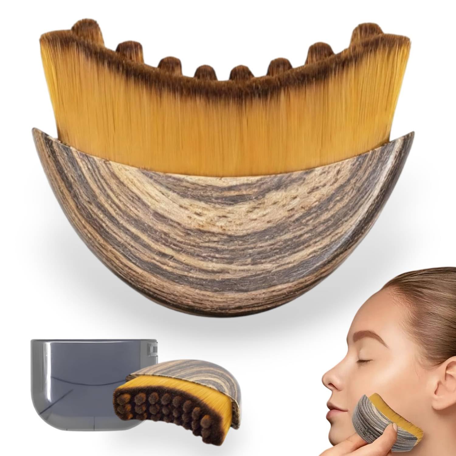Lymphatic Contour Face Brush—Sculpting Facial Massage Brush for Lymphatic Drainage, Jawline Contouring & Skin Tightening, Anti-Aging Glow Booster, Portable Facial Skincare Massager Tool-picture-40