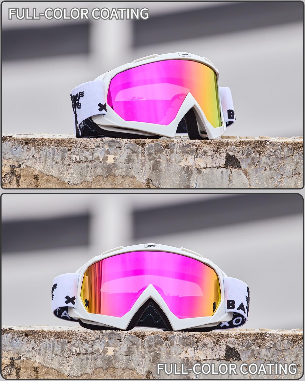 KINGBIKE Occhiali da motocross, da motocross, da dirt bike, ATV, da cross, di sicurezza ATV, per uomo, donna, gioventù, occhiali UV400