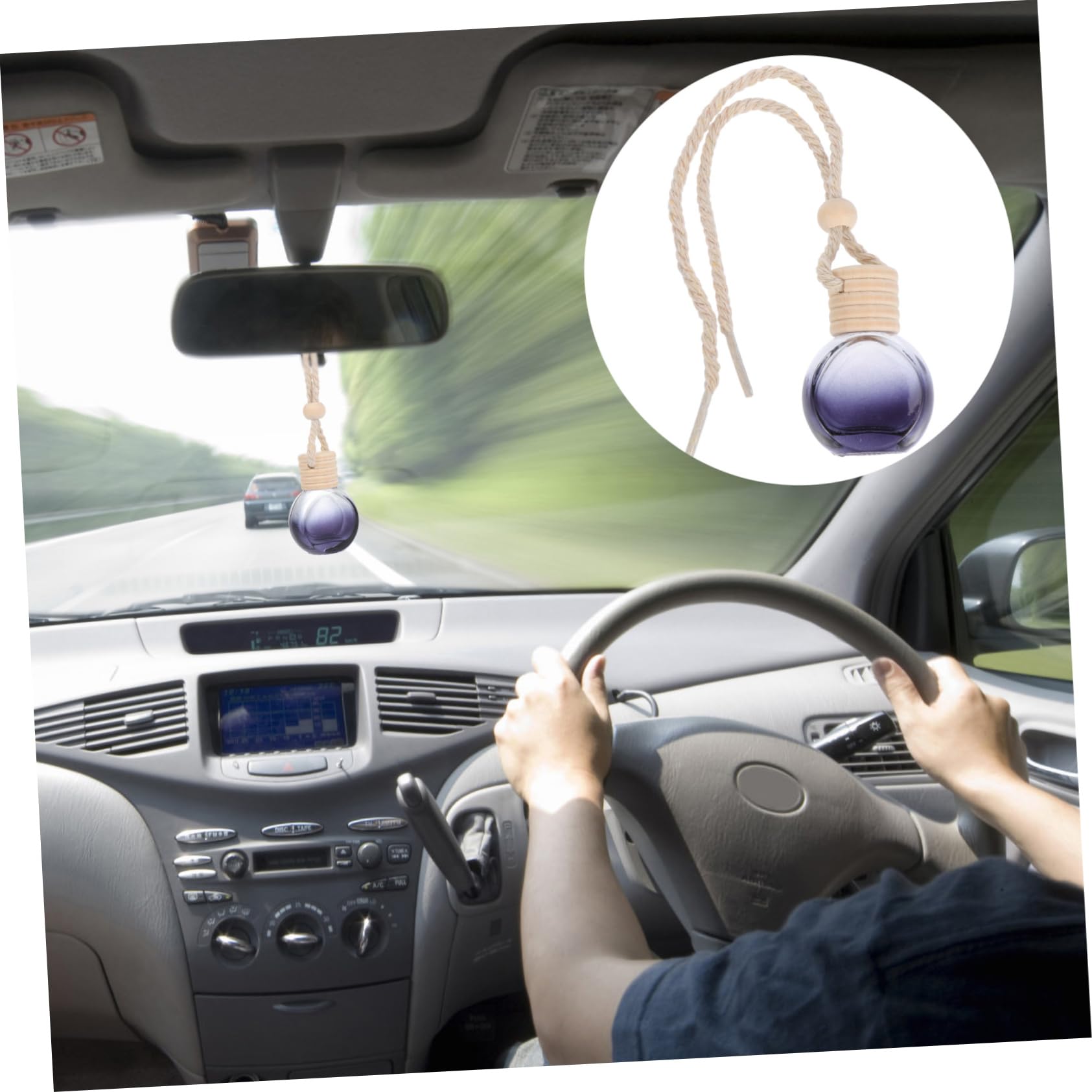 20 Stück Auto Duftflasche Hängend Aromatherapie Diffusor Nachfüllbar Parfümflaschen mit Holzabdeckung für Auto und Zuhause Langanhaltender Duft