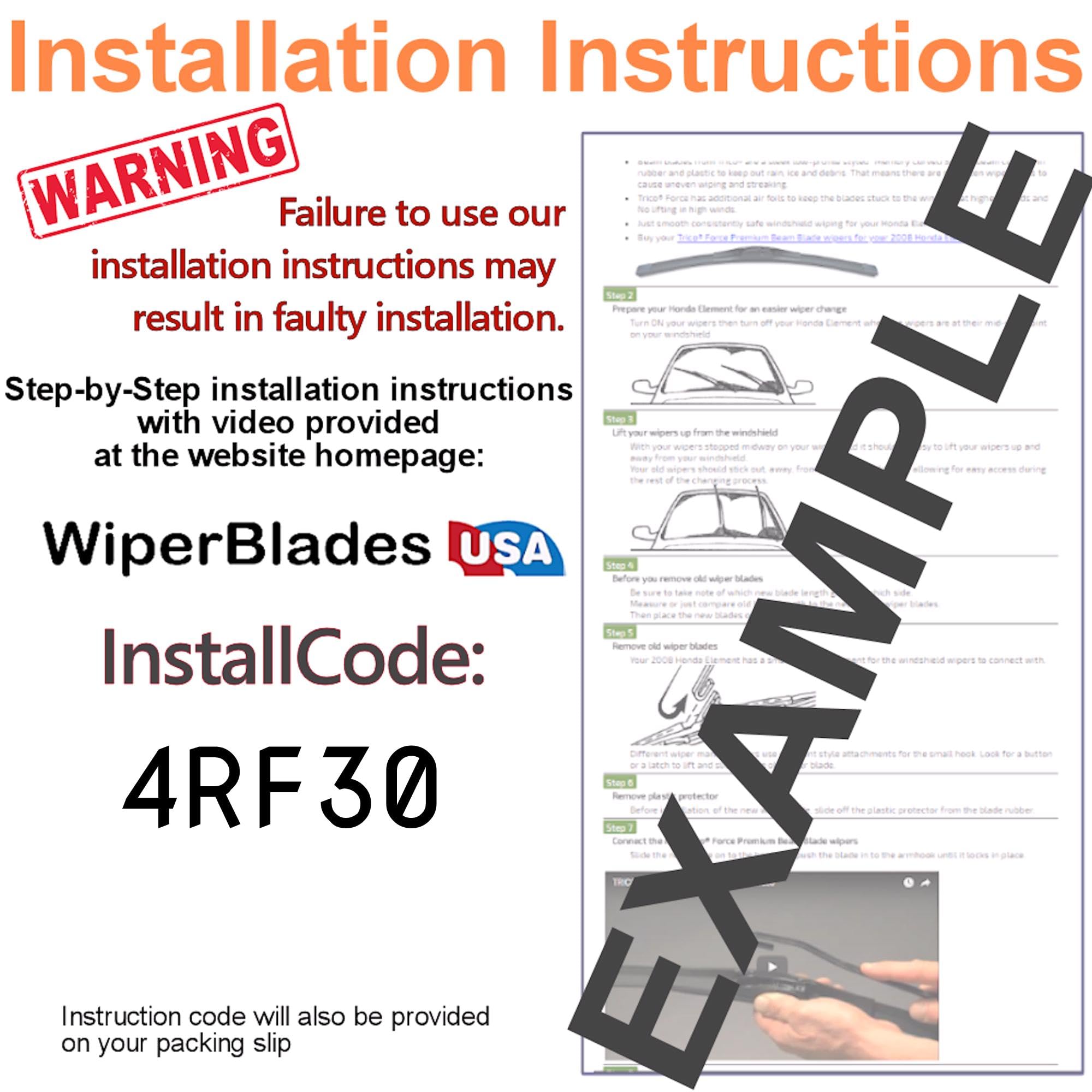 WiperBladesUSA Wiper Set compatible with Ford - Product View