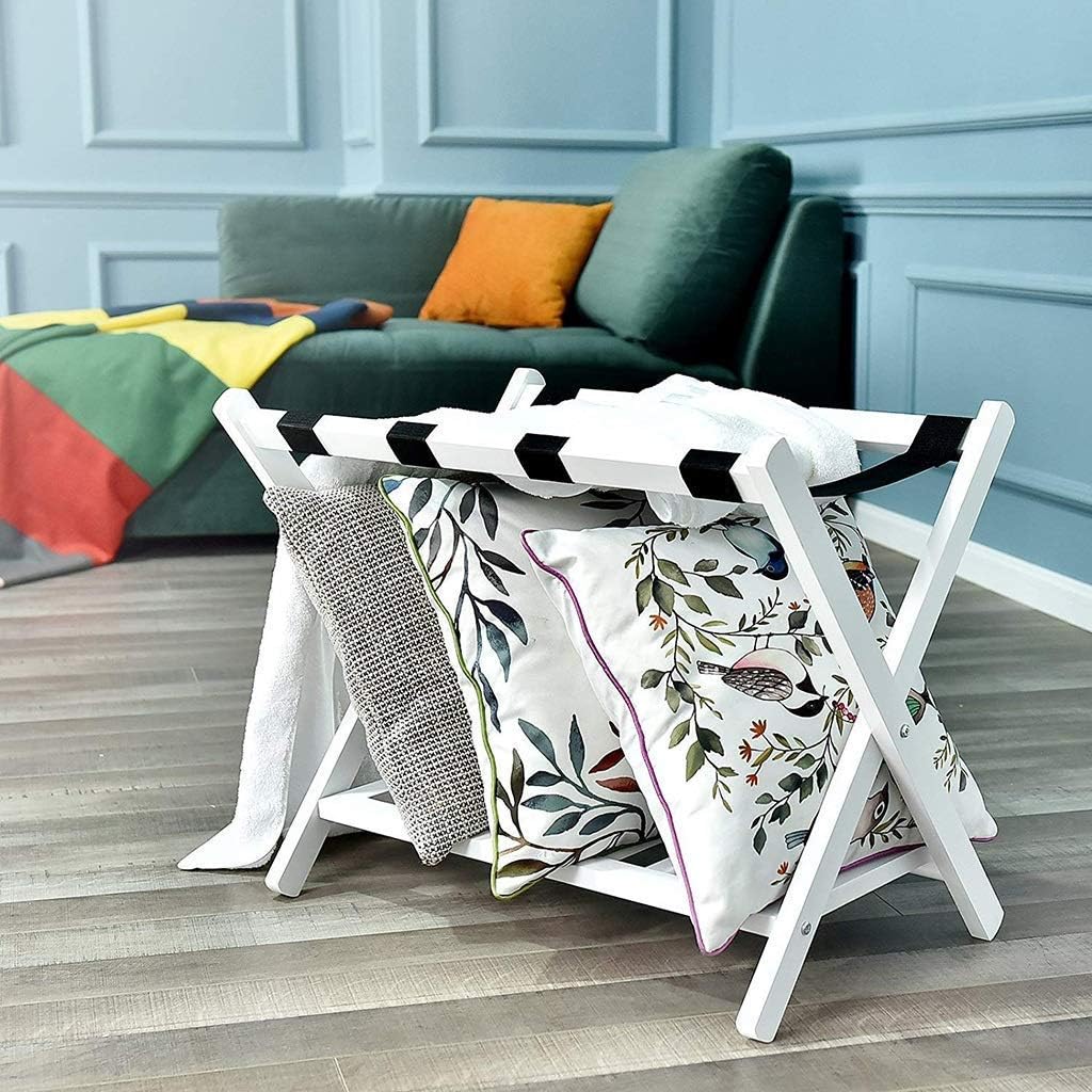 背もたれ折り畳み式木製の荷物棚の棚の荷物バックパックなしの荷物ラックホテルの部屋