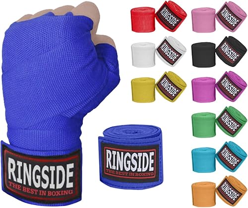 Miniatura 23 de Ringside Mexican Style Boxing Hand Wraps (Pairs) - 180" Semi-Elastic Cotton Blend Wrist Support with Thumb Loop for MMA, Muay Thai, Kickboxing