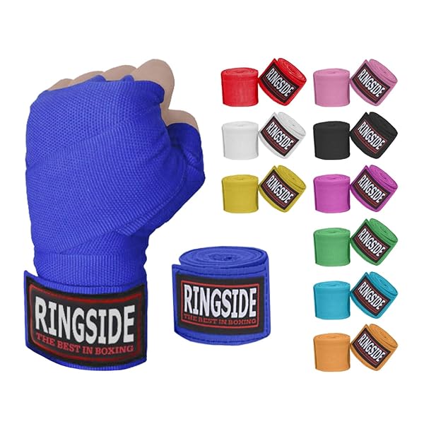 Ringside Mexican Style Hand Wraps - 5 Pairs Pack, Elastic Cotton With Hook & Loop Closure