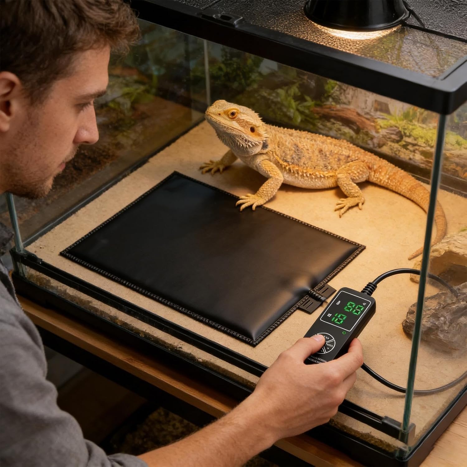 Reptile Heat Pad, Safe and Sturdy Construction, PVC Material, Snake Tank Heater, Lizard Gecko Heat Pad, Promotes Health and Well-Being, for Reptile Keepers, Breeders, Or Pet Parents
