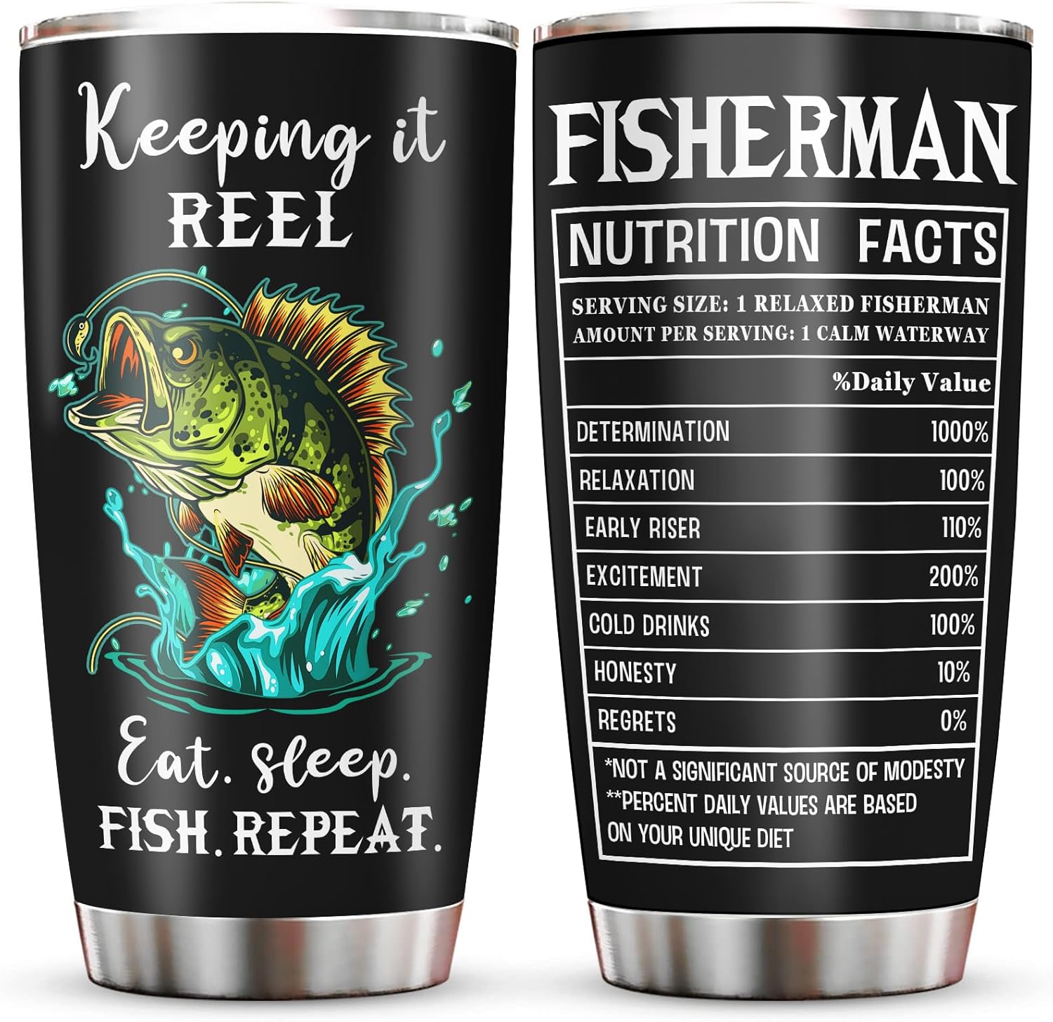 Fishing Gifts For Men Tumbler, Gifts for fishmen, Birthday Present For Fishing Loving (20oz)