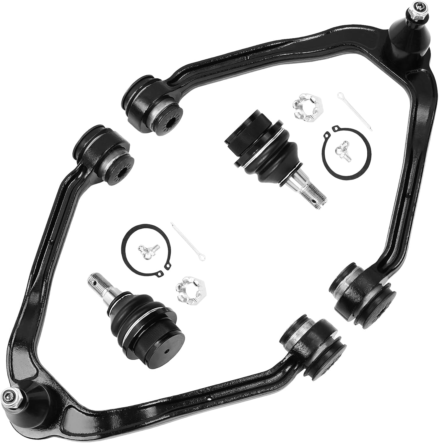 4pc Front Upper Control Arm, Front Lower Ball Joint Kit for 99-06 Silverado Sierra 1500 Escalade