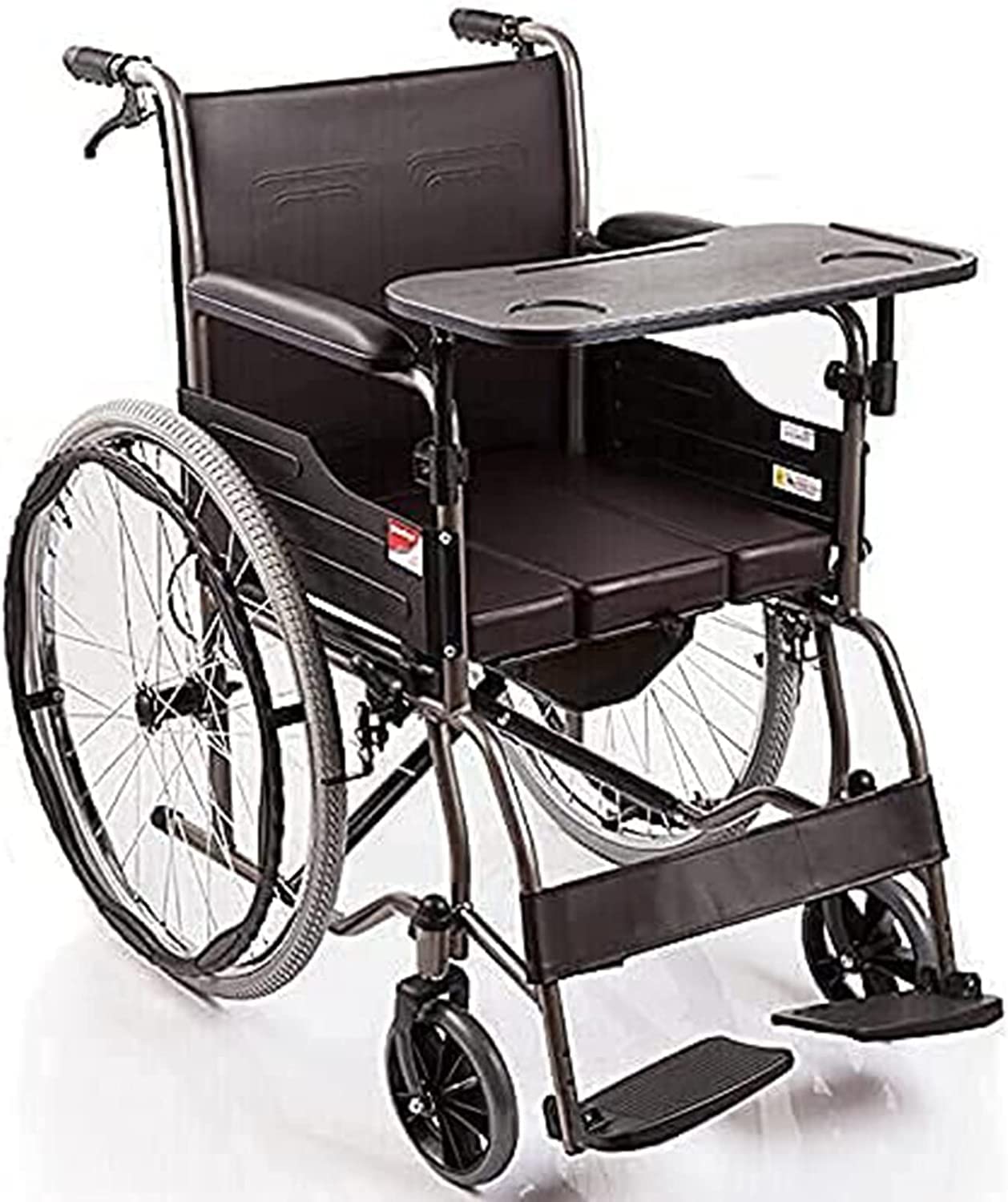 TrUkd Bandeja portátil para Silla de Ruedas, Bandeja para Silla de Ruedas, Accesorio de Movilidad extraíble para Adultos, se Adapta a Anchos de Asiento de Silla de Ruedas de 42 a 52 cm