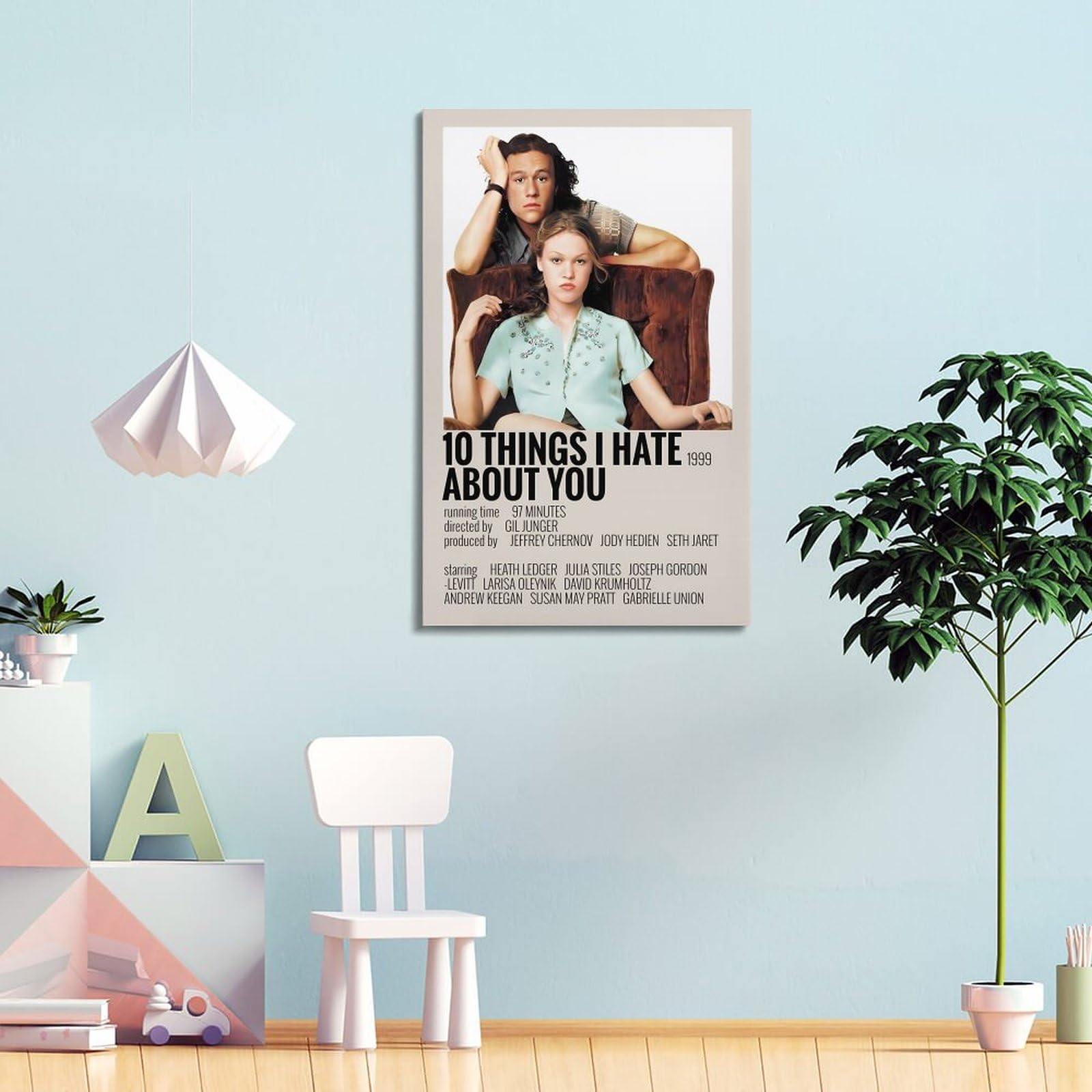 Poster Toile 10 Things I Hate About You - 30x45cm, Décoration Murale Chambre, Moderne