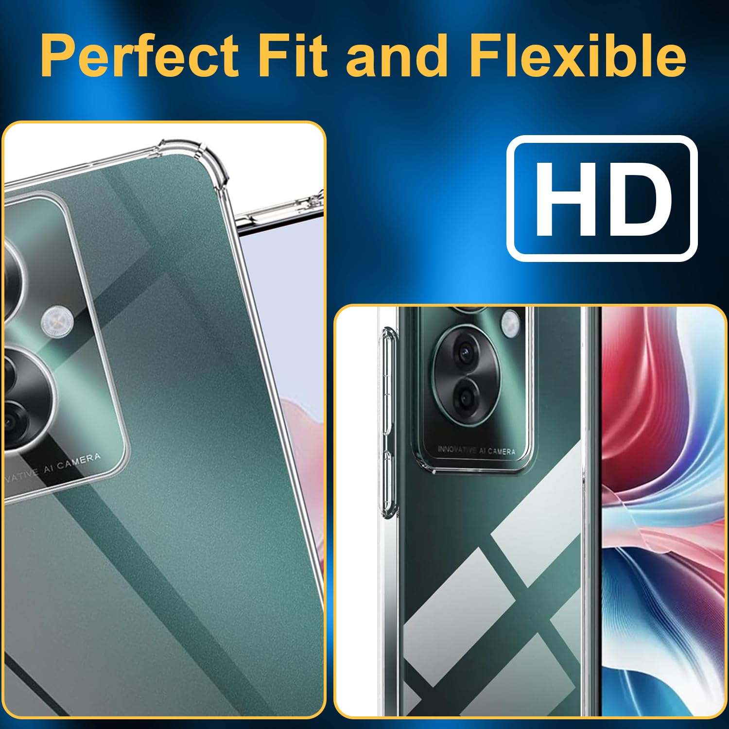 ISOI - Cover compatibile con Oppo Reno11 F 5G/Oppo Reno 11F 5G Custodia, con Paraurti Airbag Antiurto Protezione Completa, Case Protettiva in Silicone TPU Ultrasottile e Morbido - Trasparente