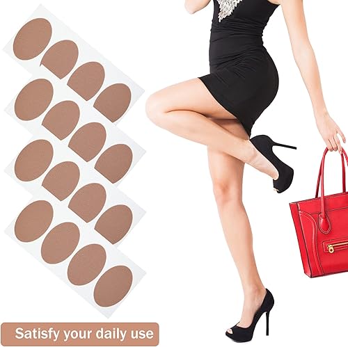 Miniatura 7 de Almohadillas ovaladas, cintas adhesivas, parches de punto, prevención de fricción para talón y dedos para botas, senderismo, zapatos inadecuados